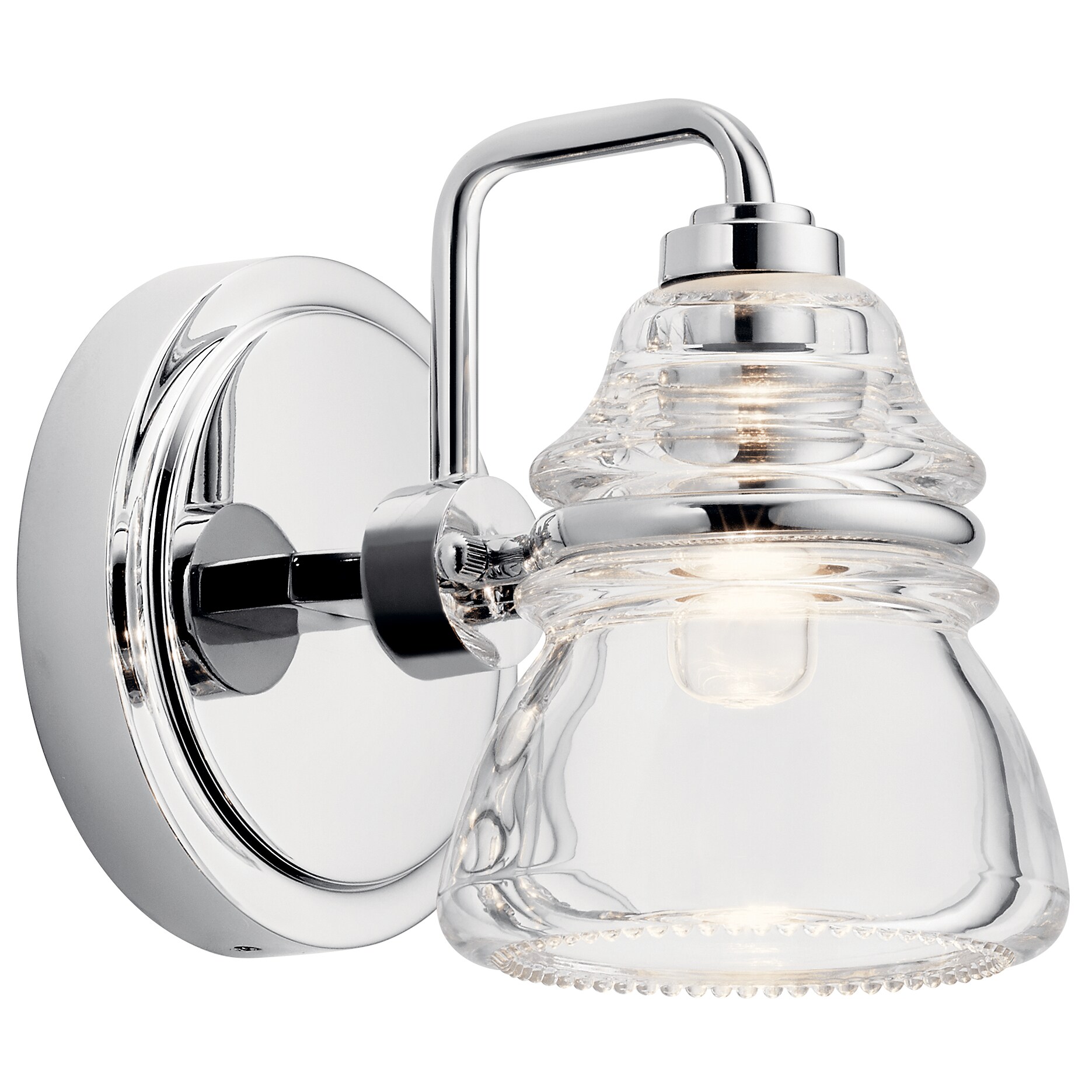IN HOME Wall Sconce Light Chrome Finish with Alabaster Glass Shade $69 