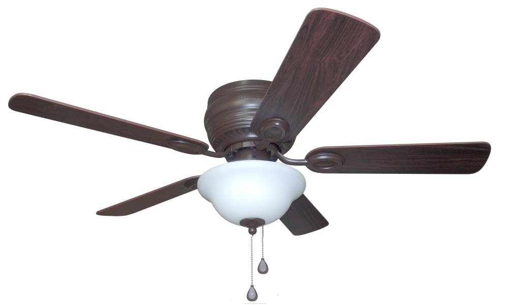 Harbor Breeze Mayfield 44-in Bronze Indoor Flush Mount Ceiling Fan with  Light (5-Blade) at Lowes.com