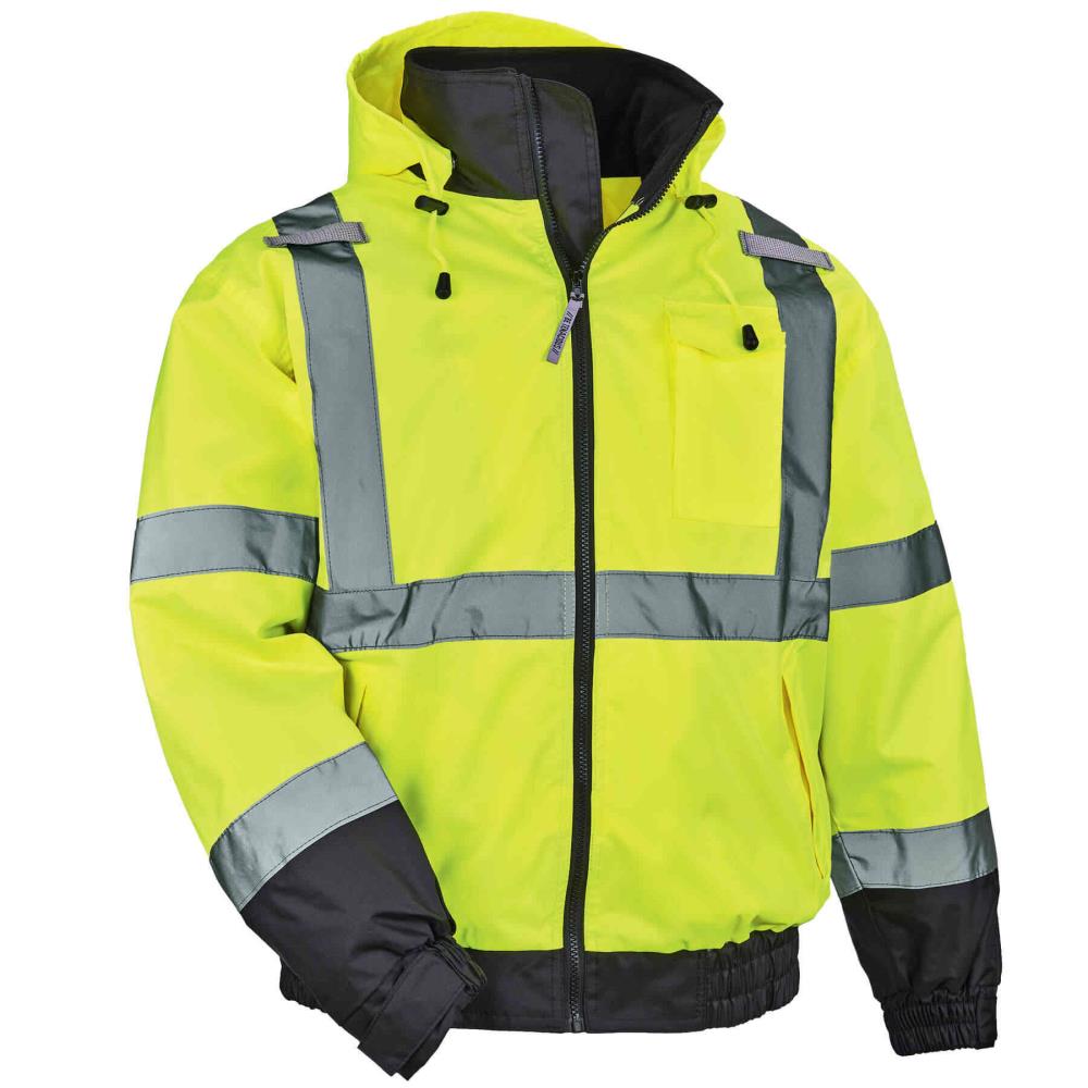 Men's HI-Vis High Visibility Workwear Waterproof Bomber Jacket/Coat S-6XL