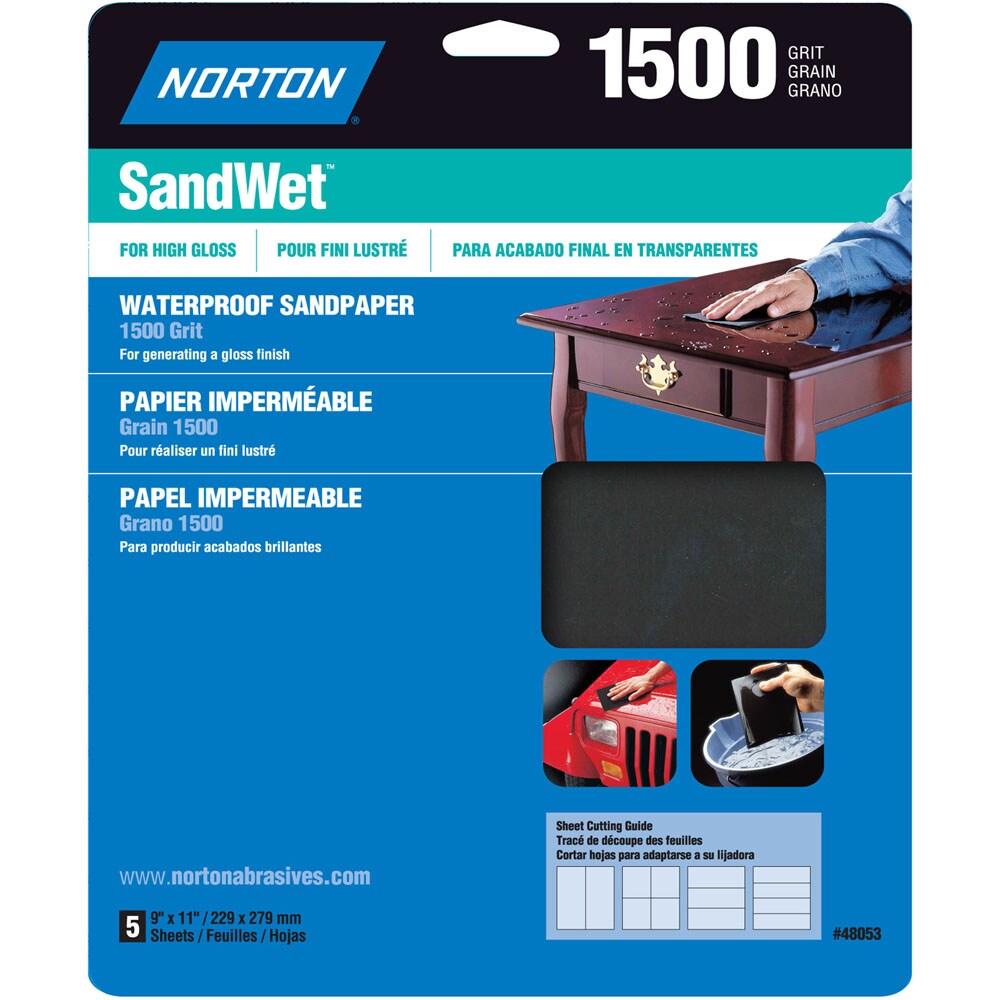 Norton SandWet Sanding Sponge 1500 Grit 