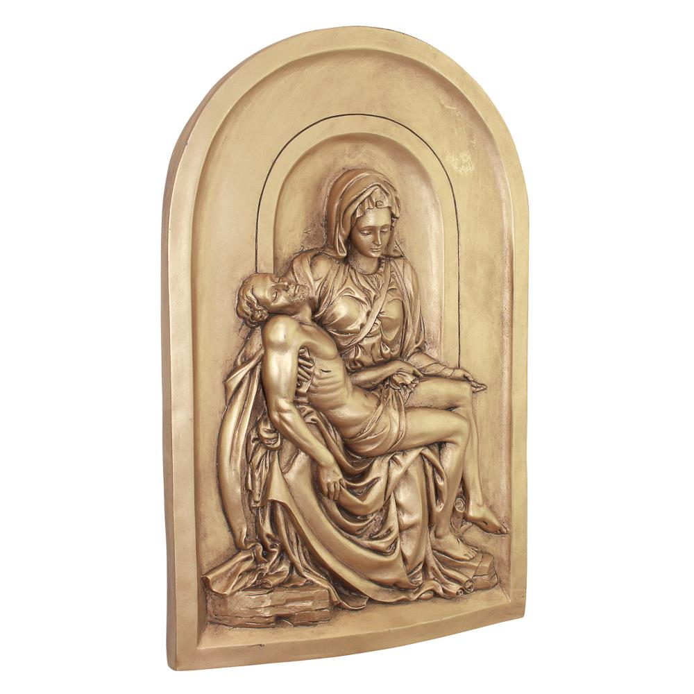 The Pieta Lunette Design Toscano Exclusive 11" Hand Painted Wall Sculpture 