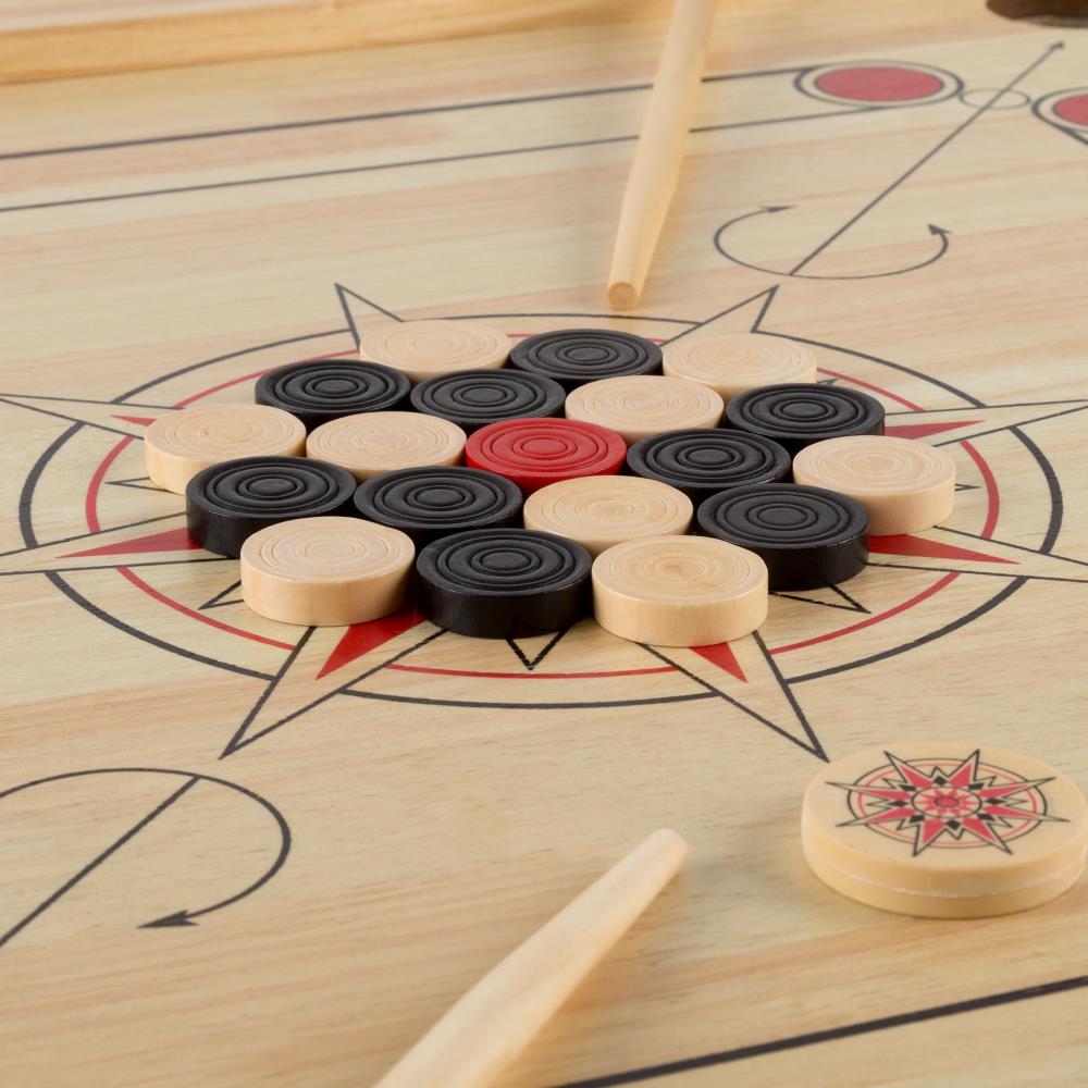 Toy Time Carrom Board Game Classic Strike and Pocket Table Game with Cue  Sticks, Coins, Queen and Striker for Adults, Kids, Boys and Girls by Toy  Time 
