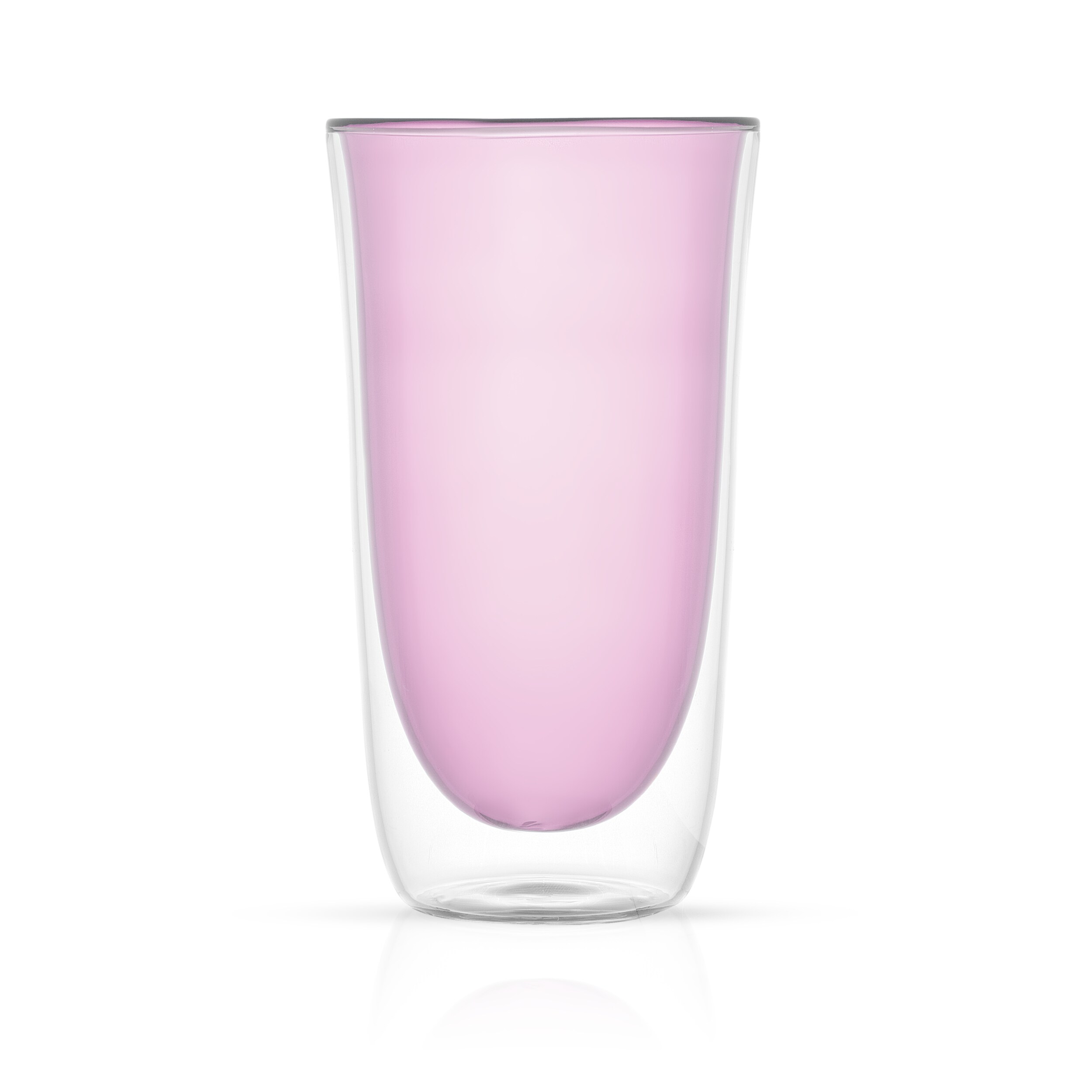 JoyJolt Spike 13.5-fl oz Glass Pink Goblet Set of: 4