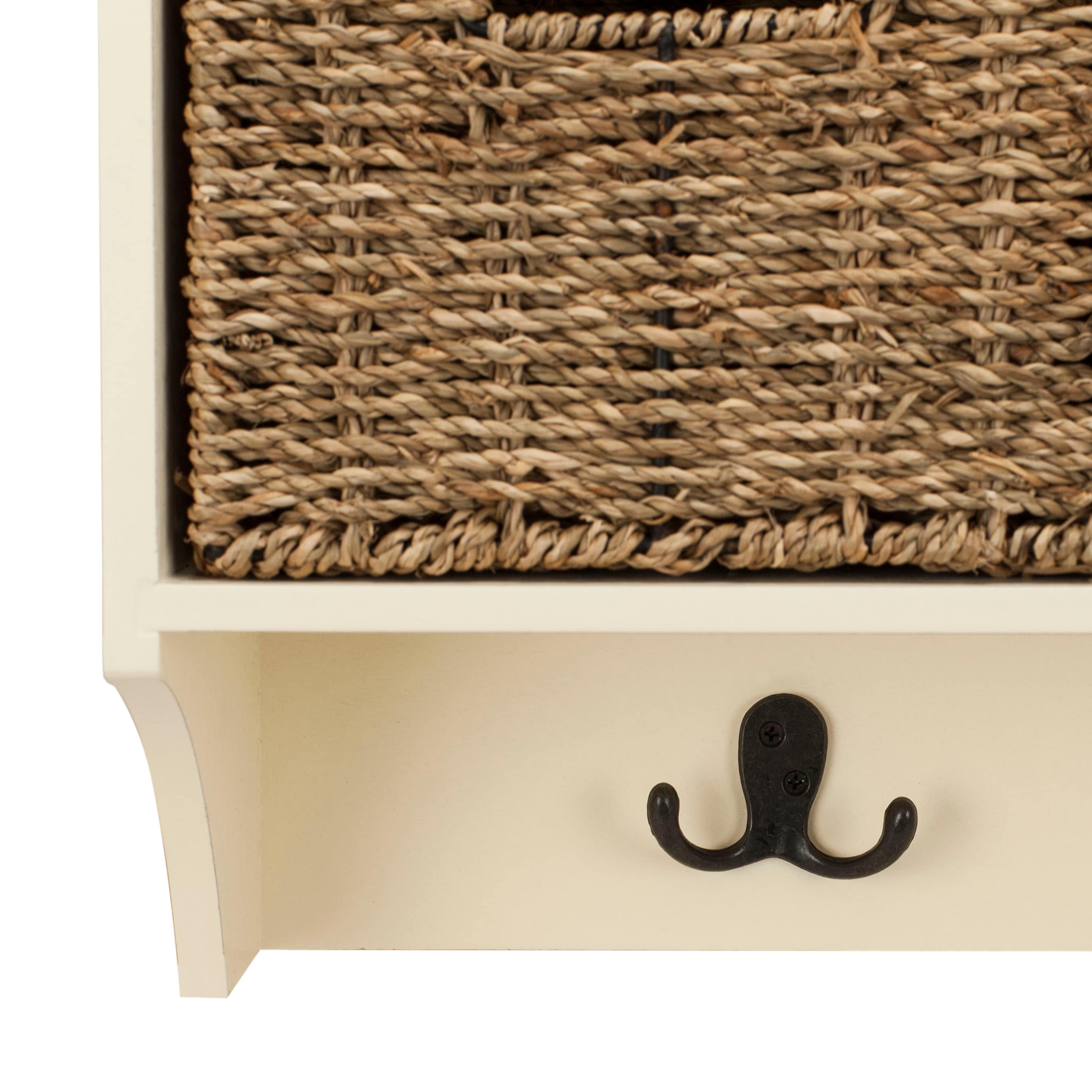 Safavieh  Home Collection Finley Black Hanging 3 Basket Wall Coat Rack,