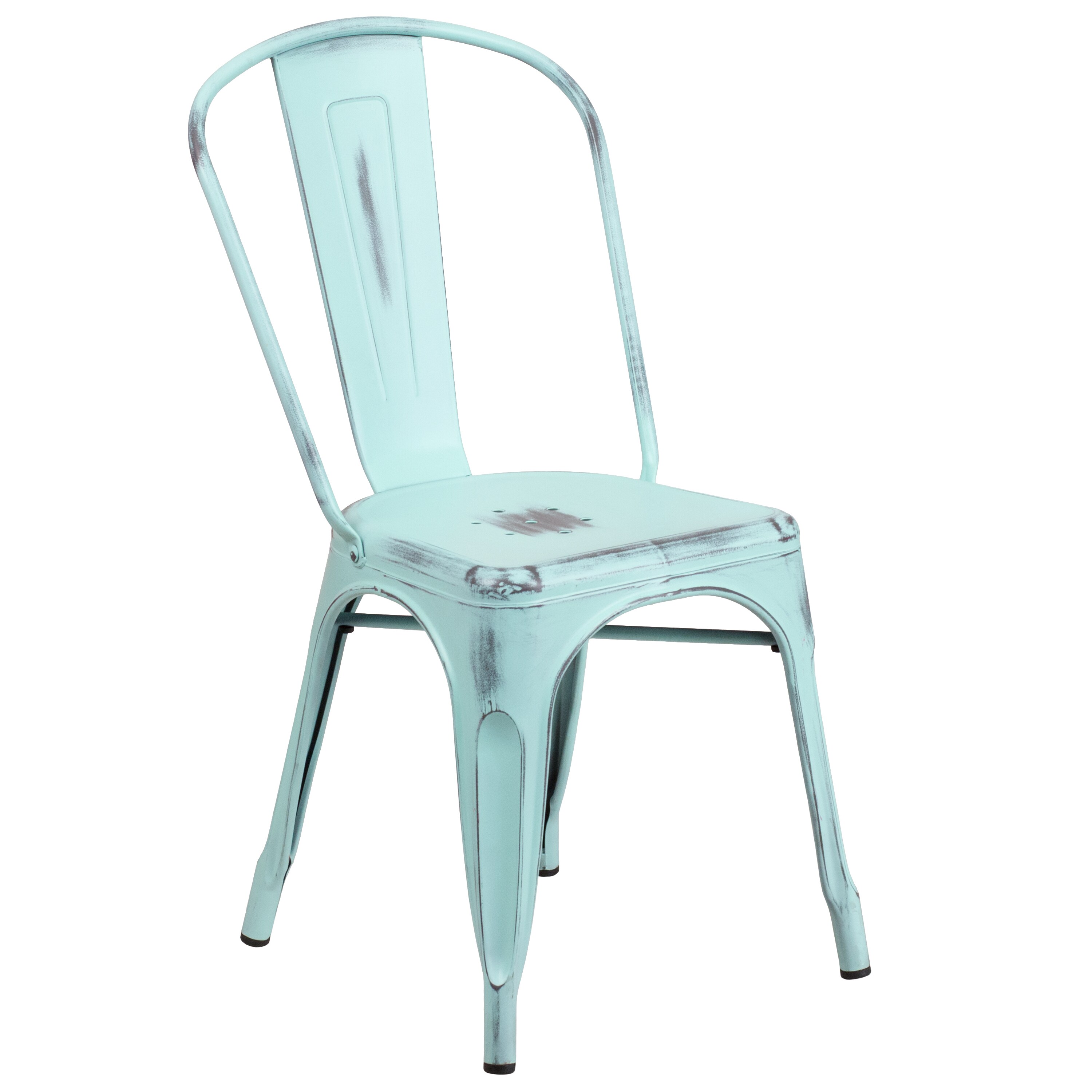 teal metal dining chairs