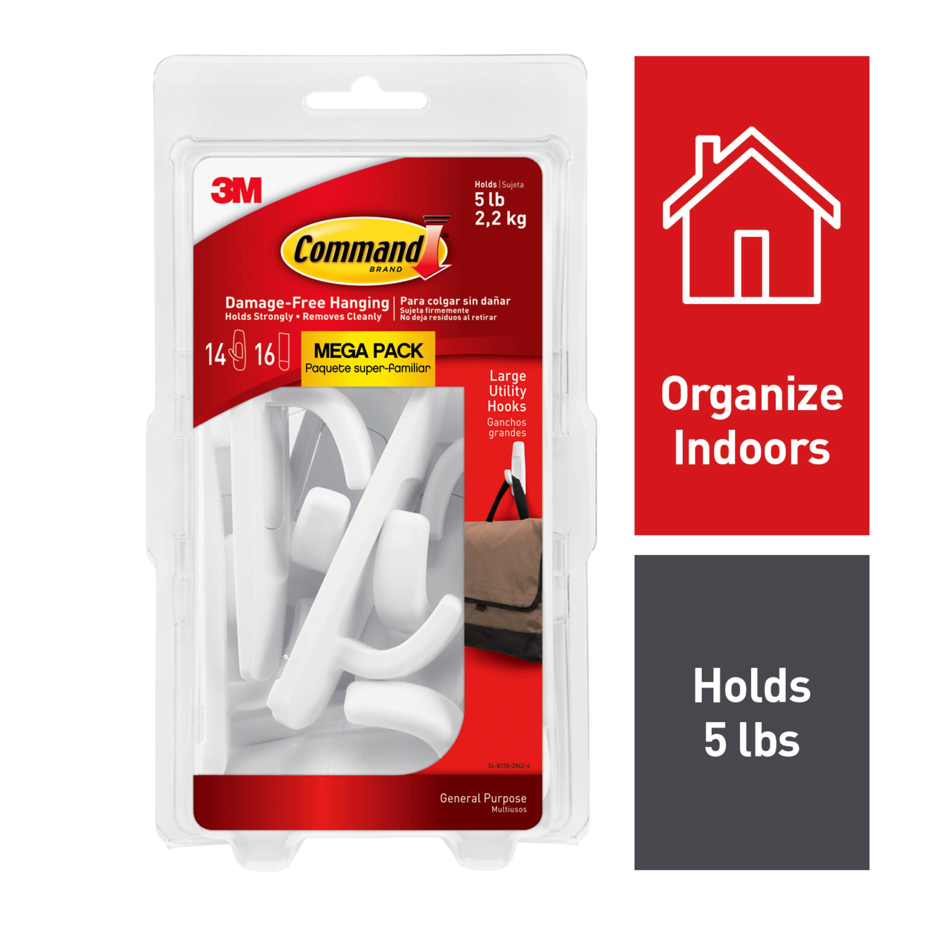 Command Ceiling Hooks Pack of 3 Party Decoration Holds Strongly Removes White 