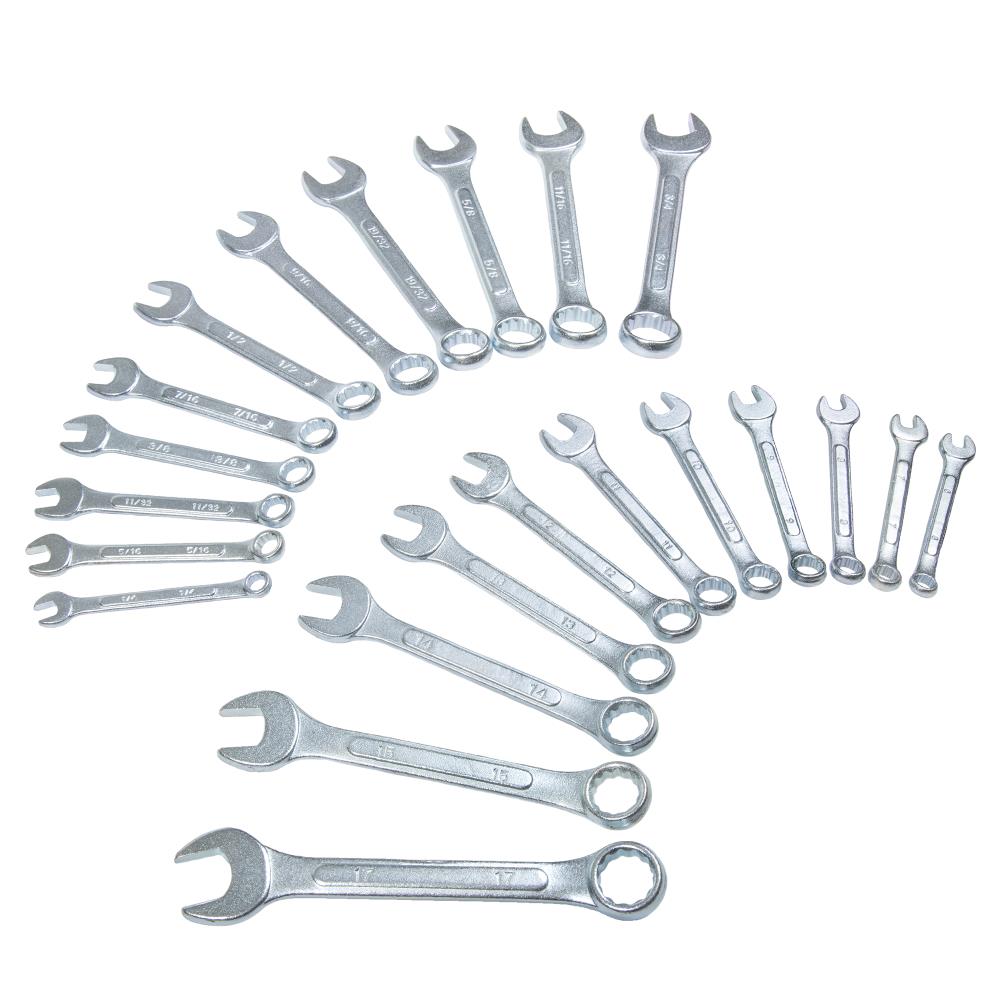 Basics Ratcheting Wrench Set Metric and SAE 22-Piece