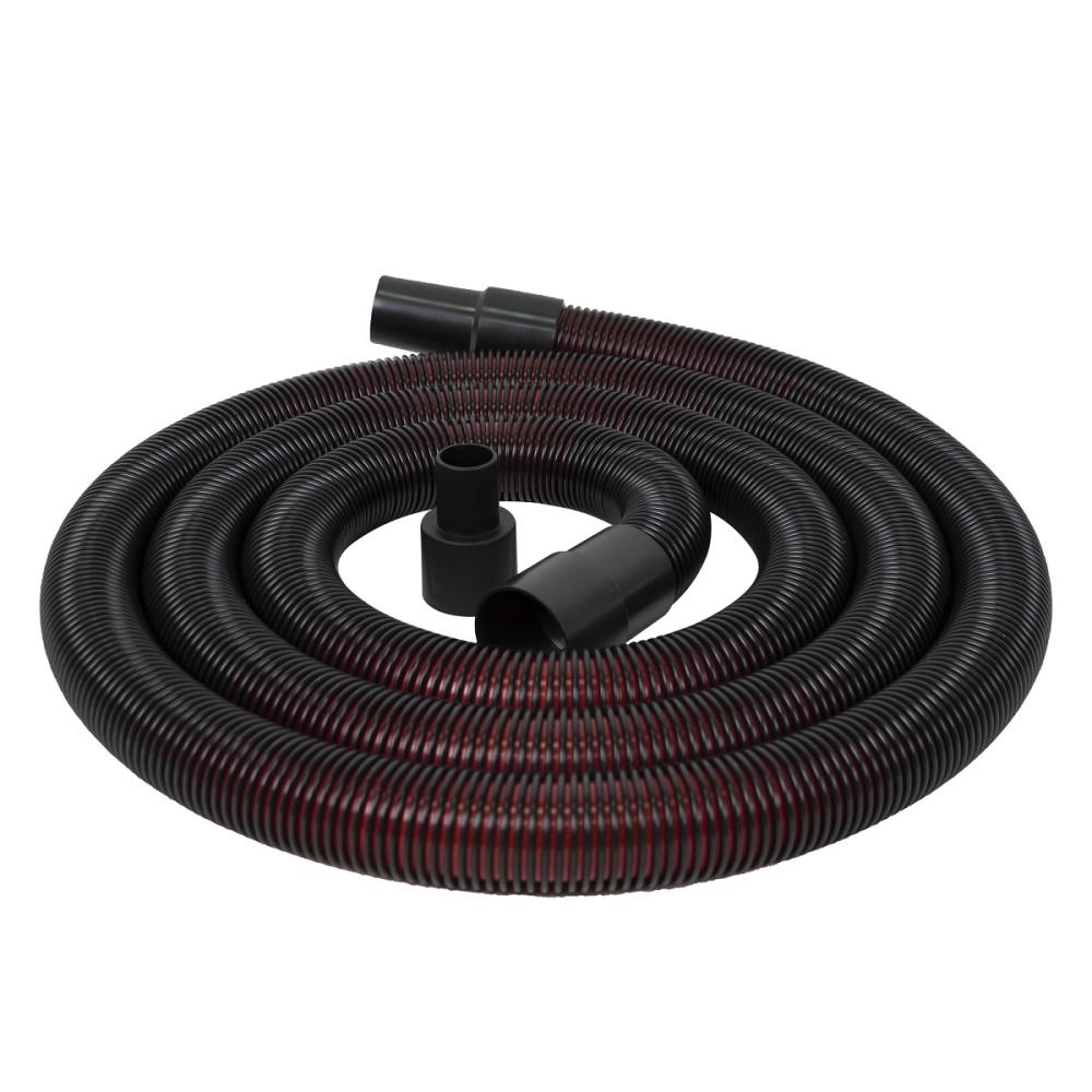 Crushproof Central Vacuum Hose BLACK 1-1/4" Ready to use 12 Ft 