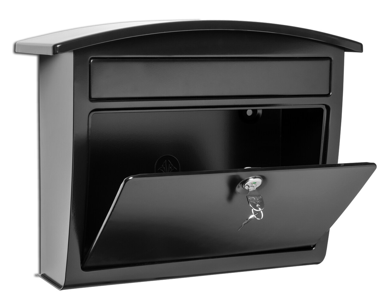 zhenMailbox Mailbox Wall-Mounted Mailbox with Key Lock Mailbox Steel Lockable Mailbox for Outdoor School Office Family-Black