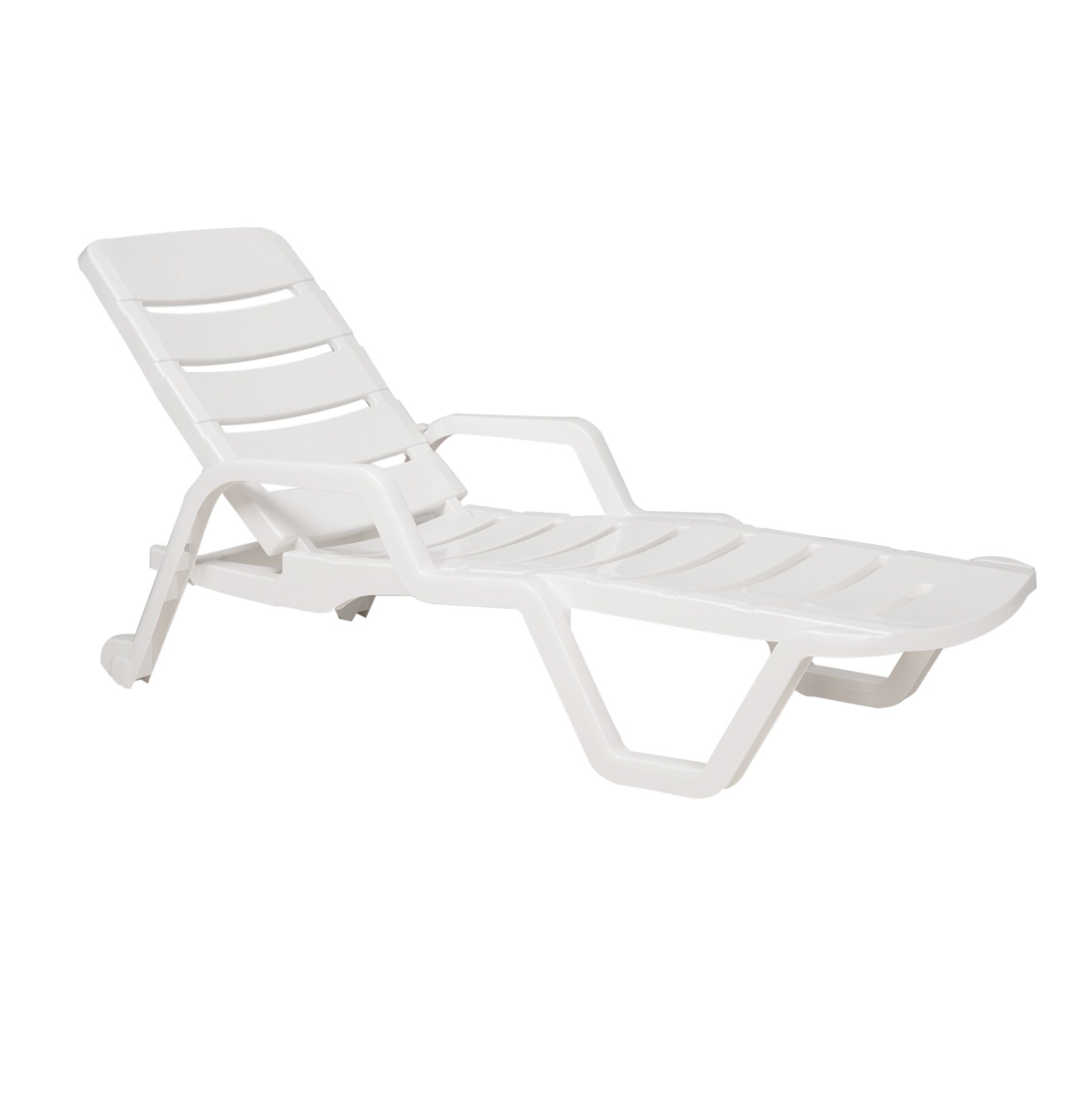 adams mfg white chaise lounge