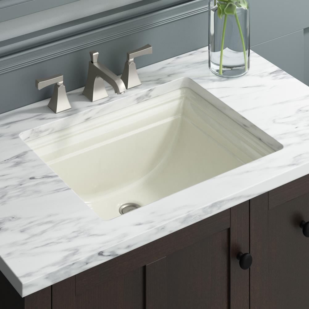 small rectangular undermount bathroom sink