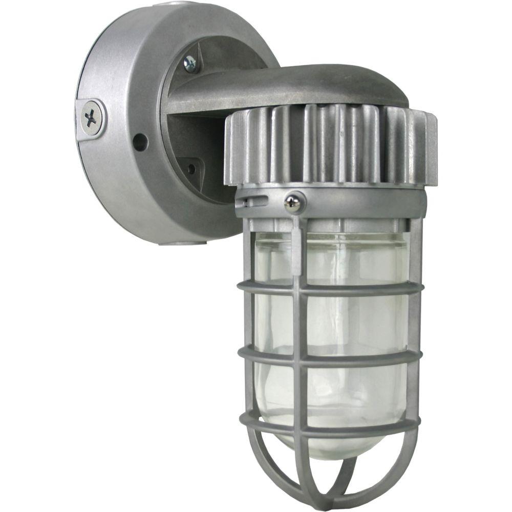 Silver Hardwired Wall Pack Light 850-Lumen in the Wall Pack Lights department at Lowes.com