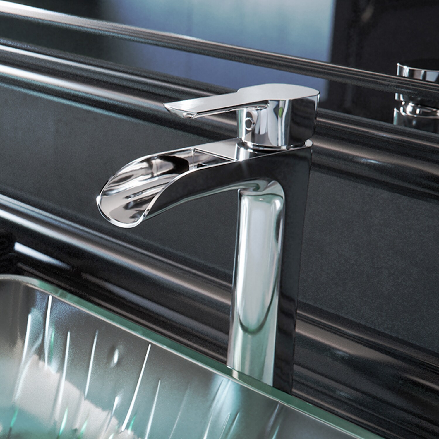VIGO Niko Chrome 1-handle Vessel WaterSense Low-arc Bathroom Sink Faucet