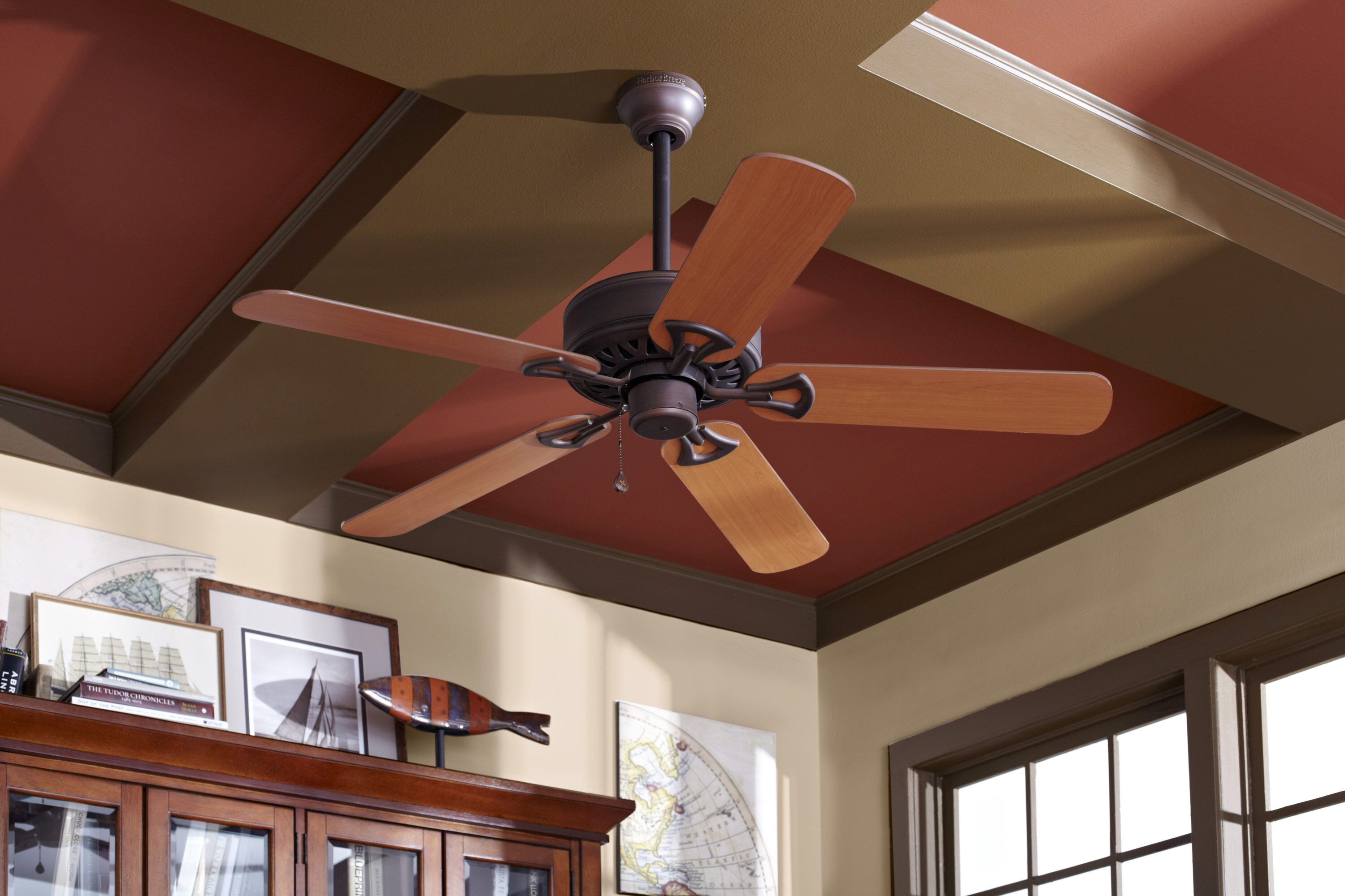 Harbor Breeze Classic 52in Antique Bronze Ceiling Fan (5Blade) in the