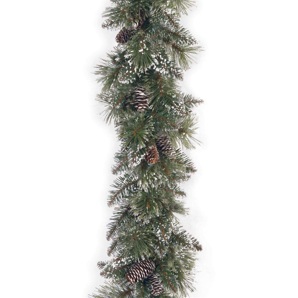 National Tree Company 30 Inch Frosted Pine Collection Wreath with Big Tipped ... 