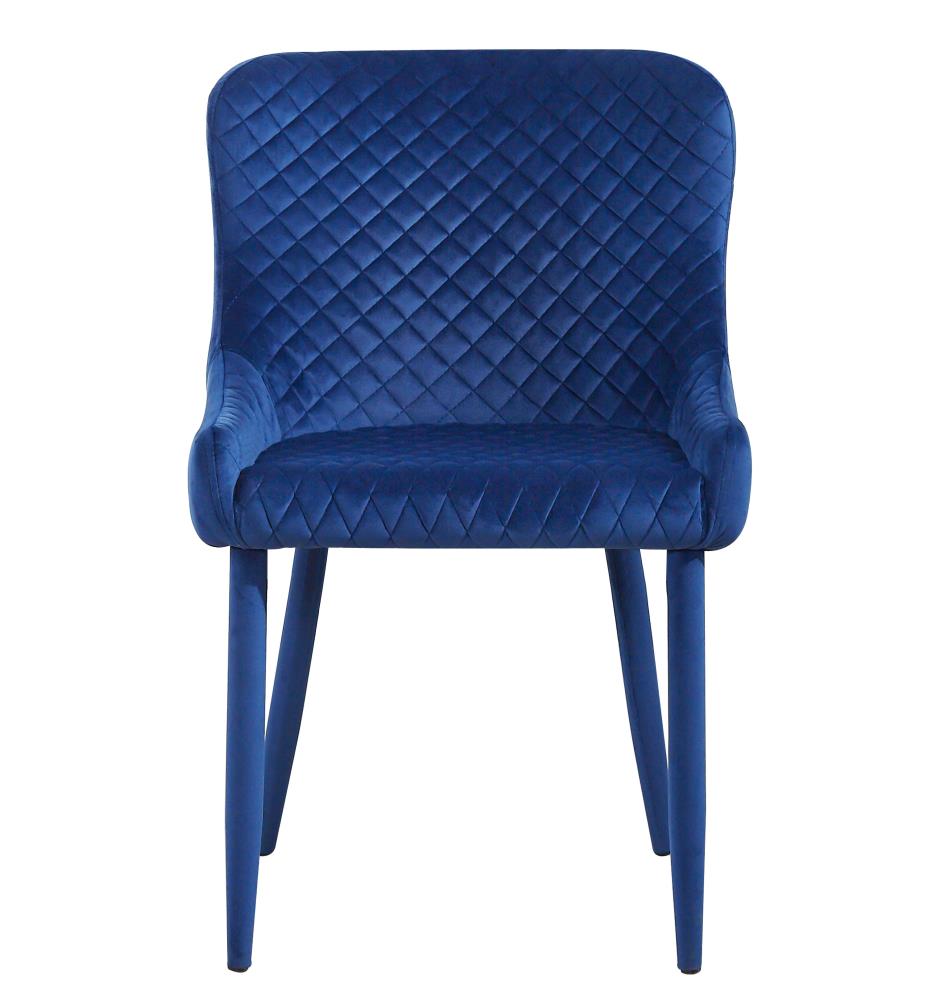 TOV Furniture Draco Velvet Upholstered Dining Side Chair (Metal Frame