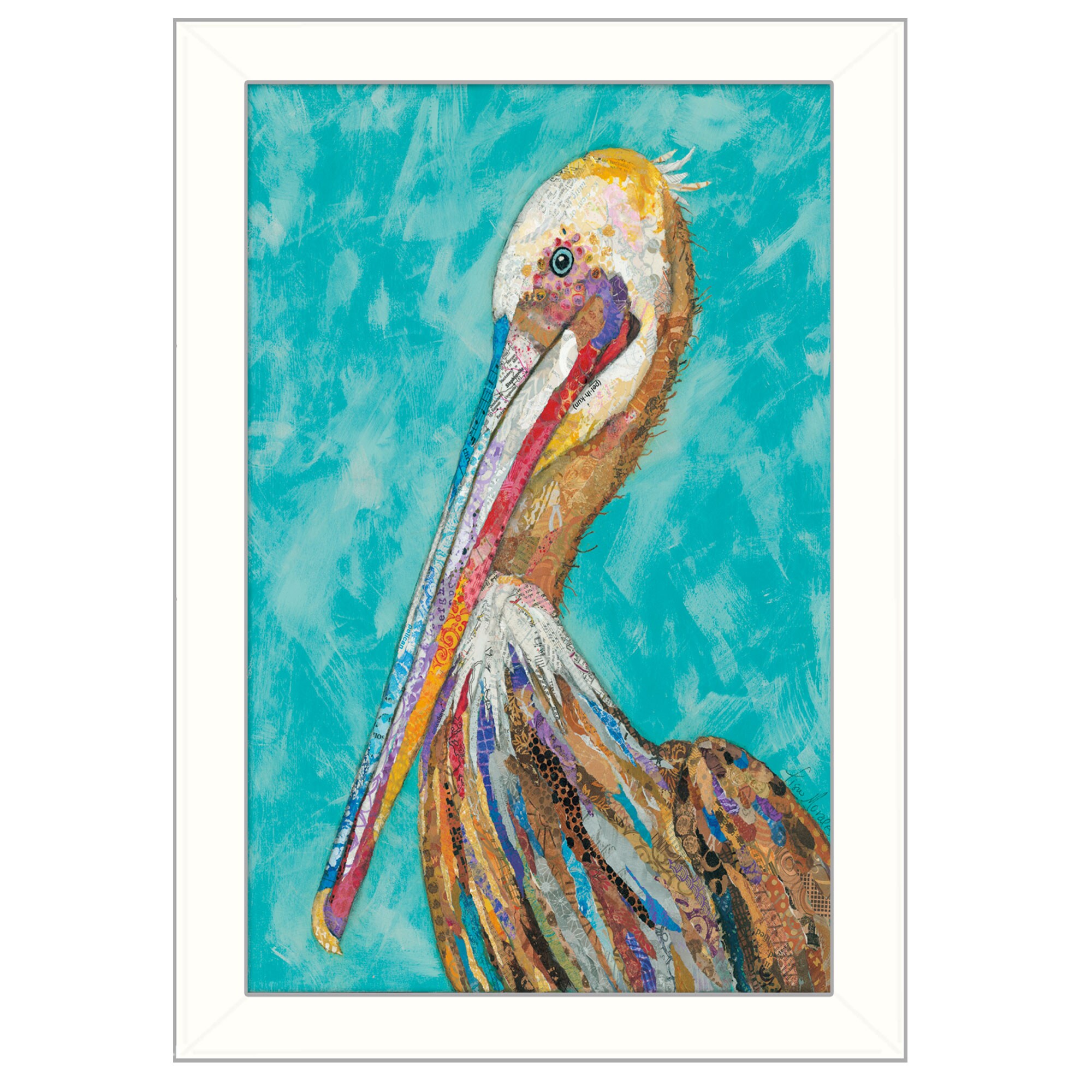 Trendy Decor 4U Pelican Ii Lisa Morales White Wood Framed 20-in H