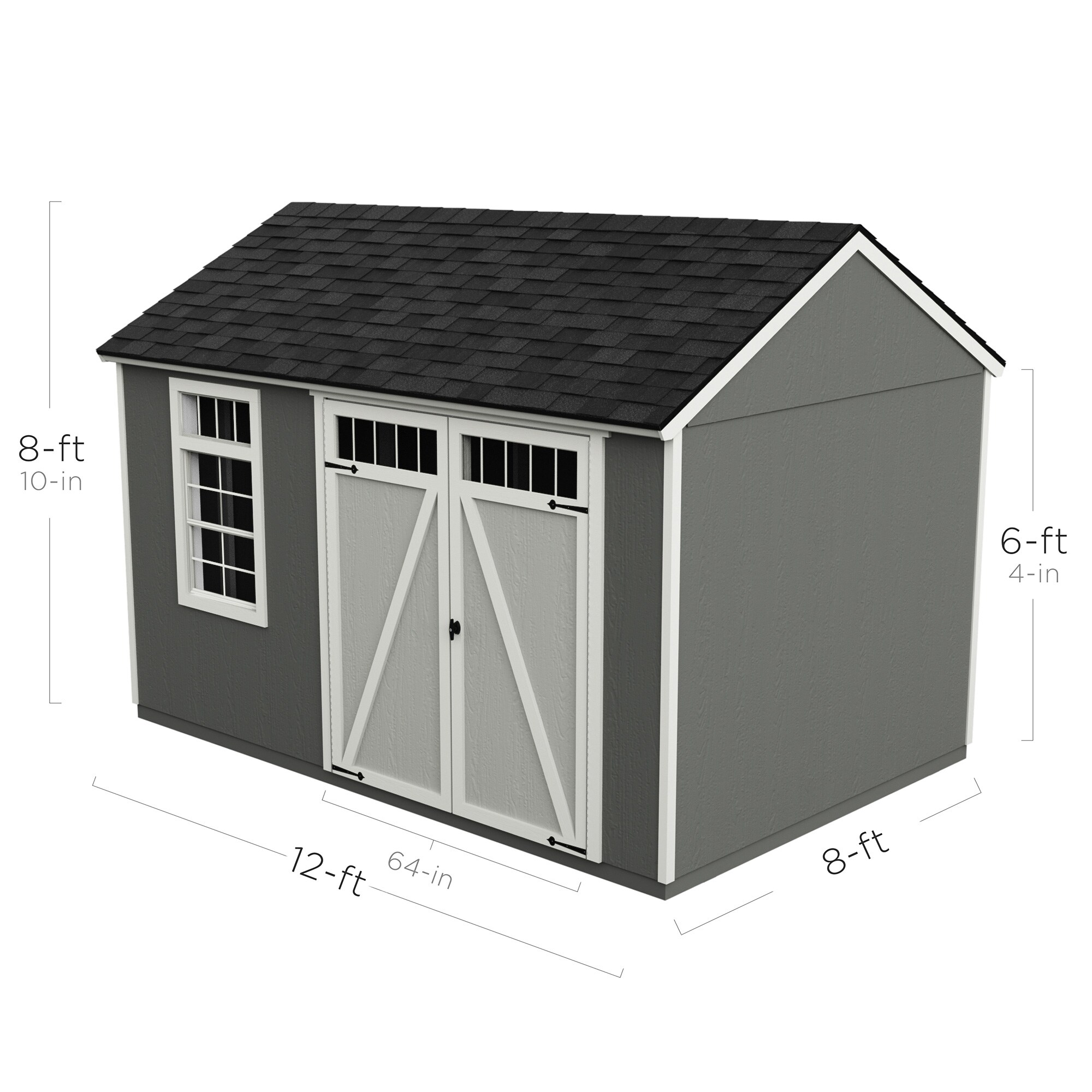 Heartland 12ft x 8ft Coronado Saltbox Engineered Storage Shed in the