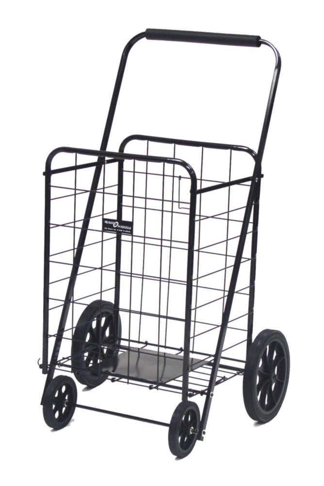 Grocery Shopping Cart On Wheels Folding Laundry Utility Storage School Personal 