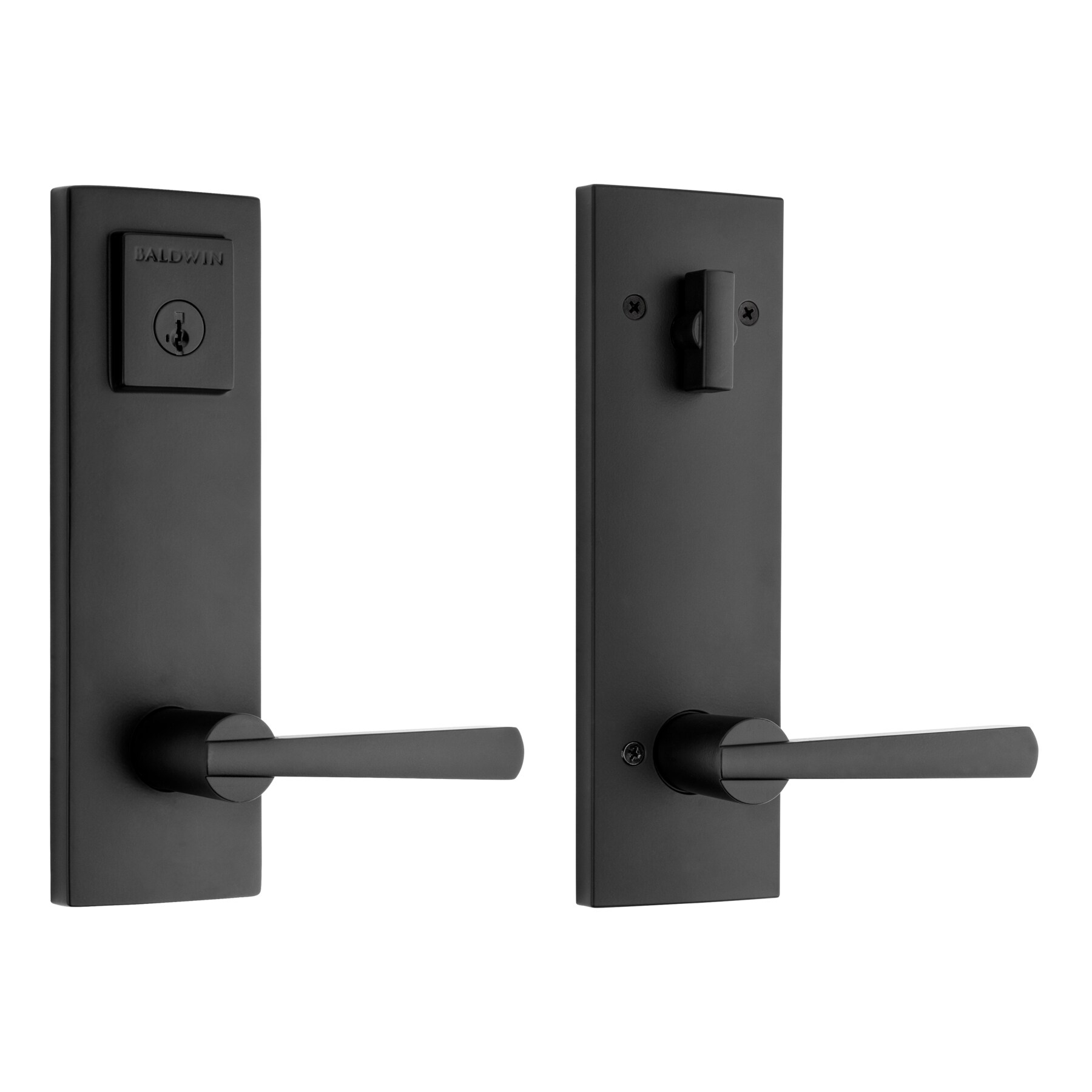 Black Entrance Door Lever Doorknobs Door Lock One Keyway Entry Keyed Lockset