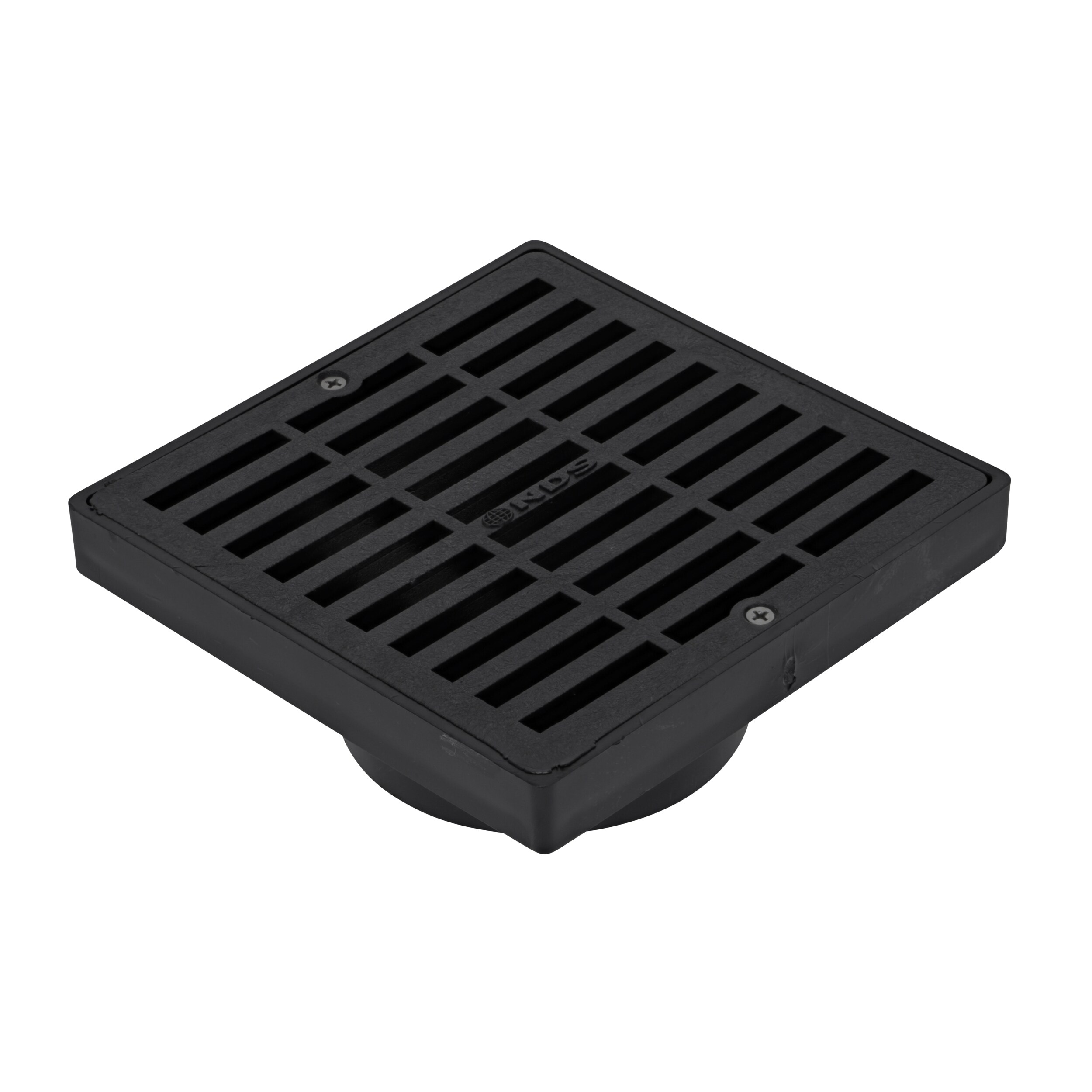 NDS FWSD69 6 in Round Surface Drain Inlet with Black Plastic Grate for Flo Stormwater Dry Well System 6
