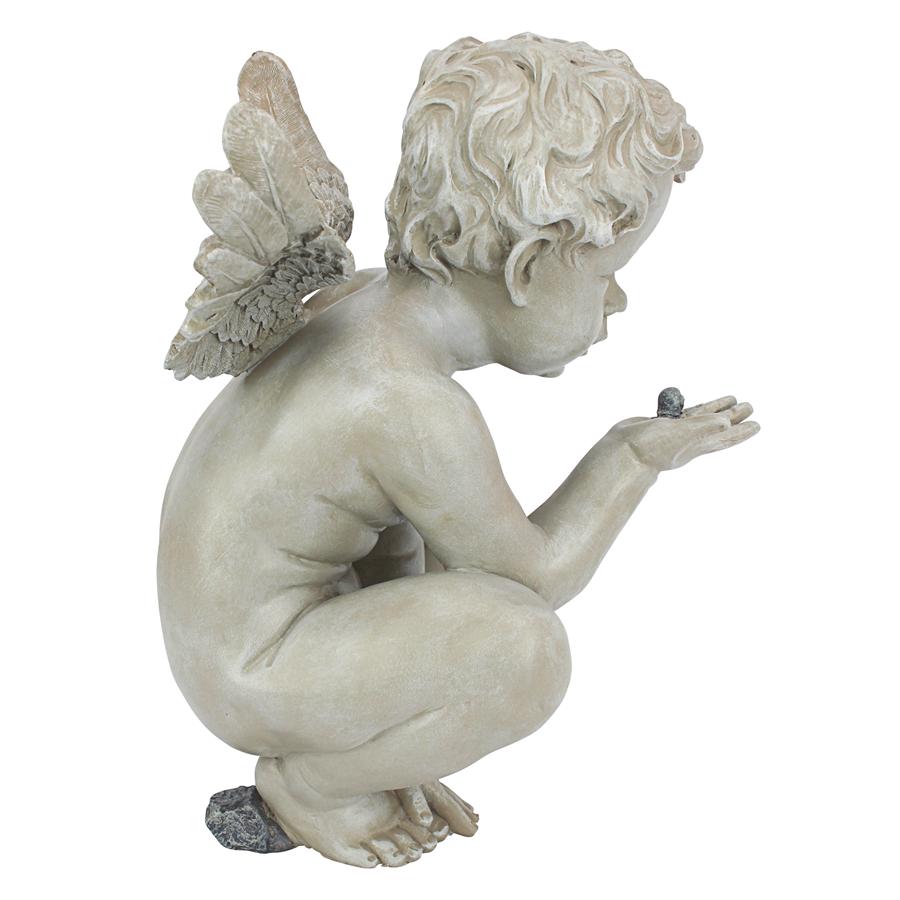 Design Toscano 15-in H x 9-in W Off-White Angels and Cherubs Garden Statue