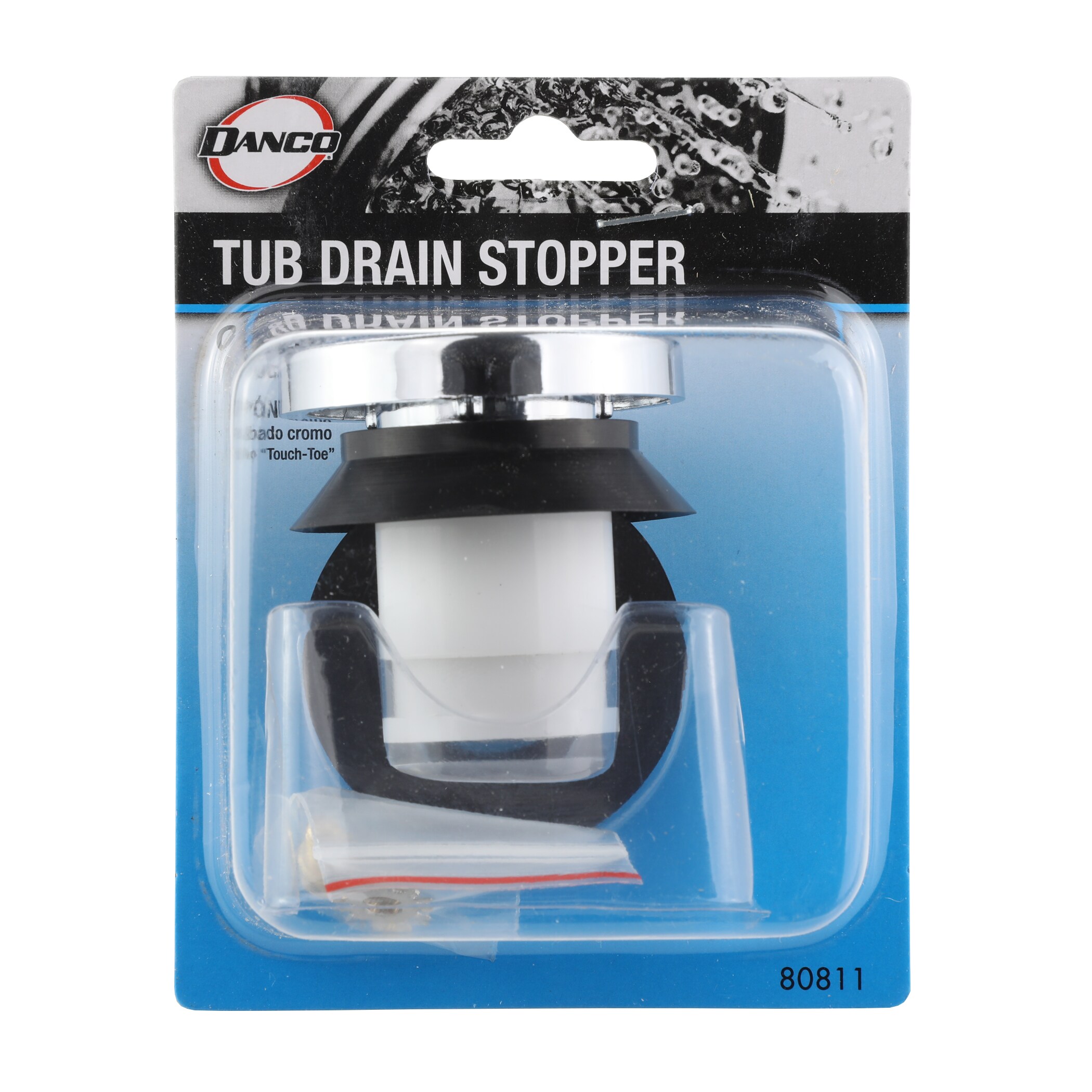 Dia Danco  5/16 in Tub Drain Stopper  Plastic  Brushed Nickel 
