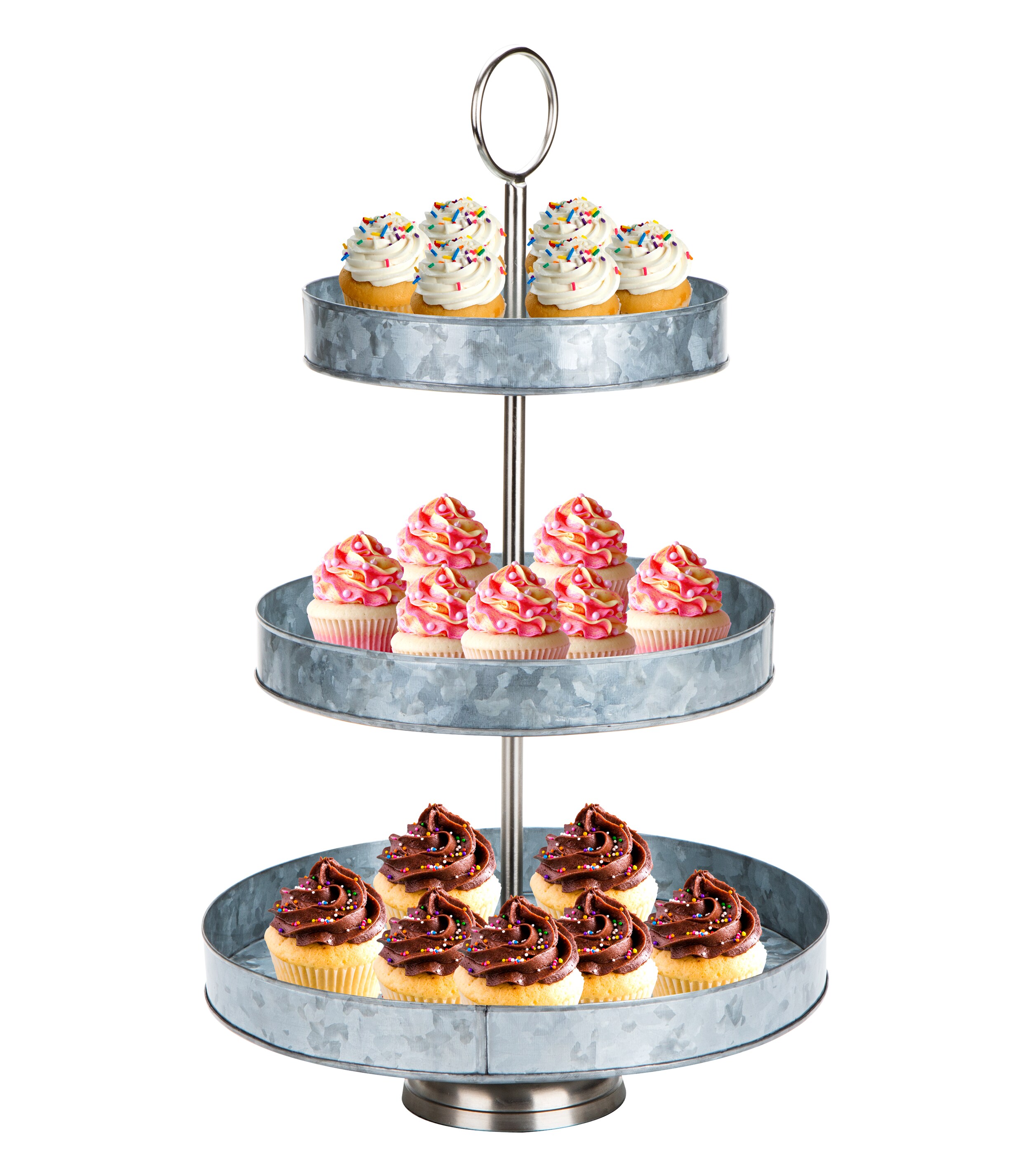 GORGEOUS 4 Tier Cupcake Stand Holder Tower Display Tree Acrylic Cake Carrier US 