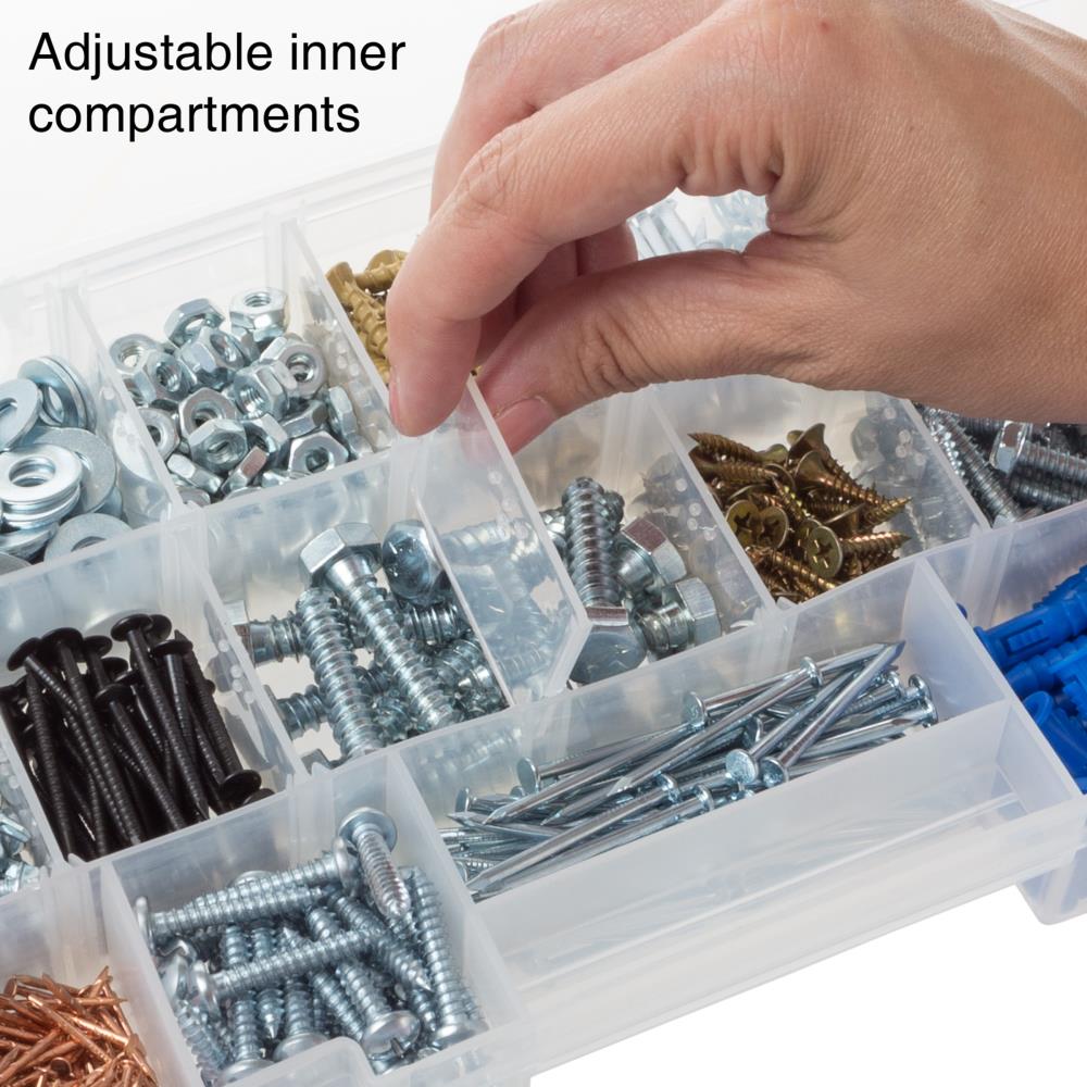 CARRY ORGANISERS STORAGE TOOLS SCREWS NAILS BOLTS CRAFT BEADS FISHING 