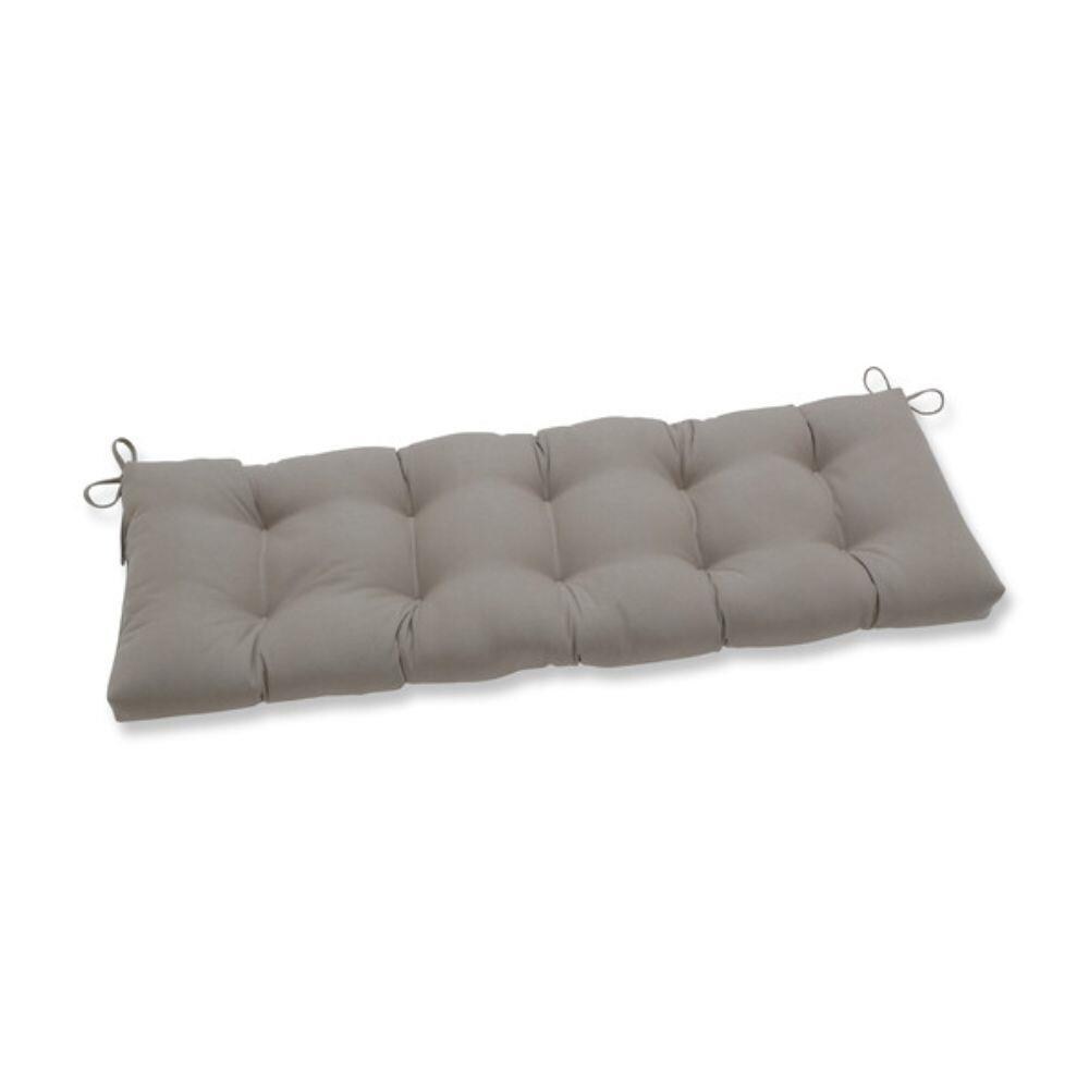 Tufted Seat Cushion for Bench/Swing w/Ties Orange White Geometric-Choose Size 