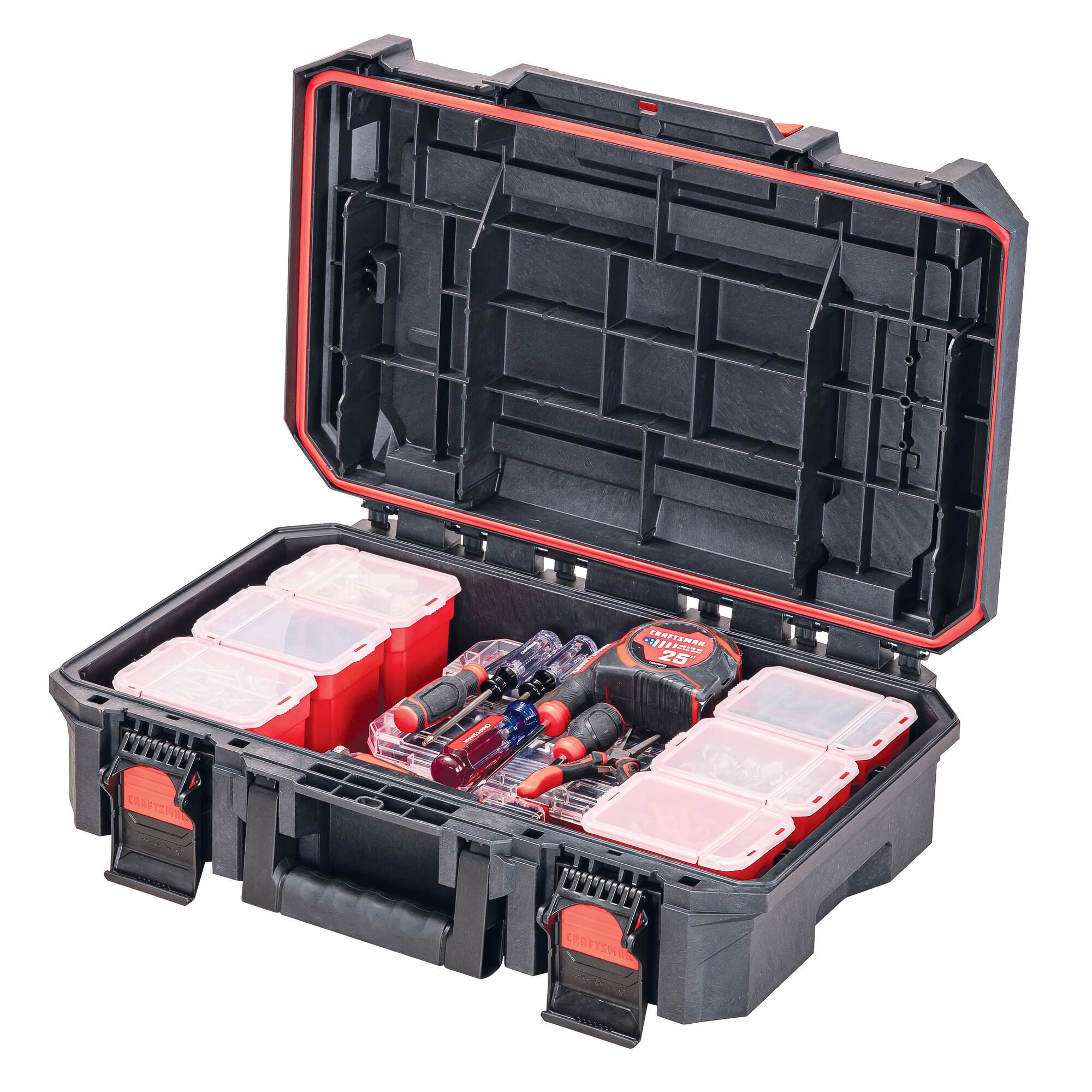Black Heavy Duty Construction Water Proof Durable Pro Tool Box Rigid 22 in 