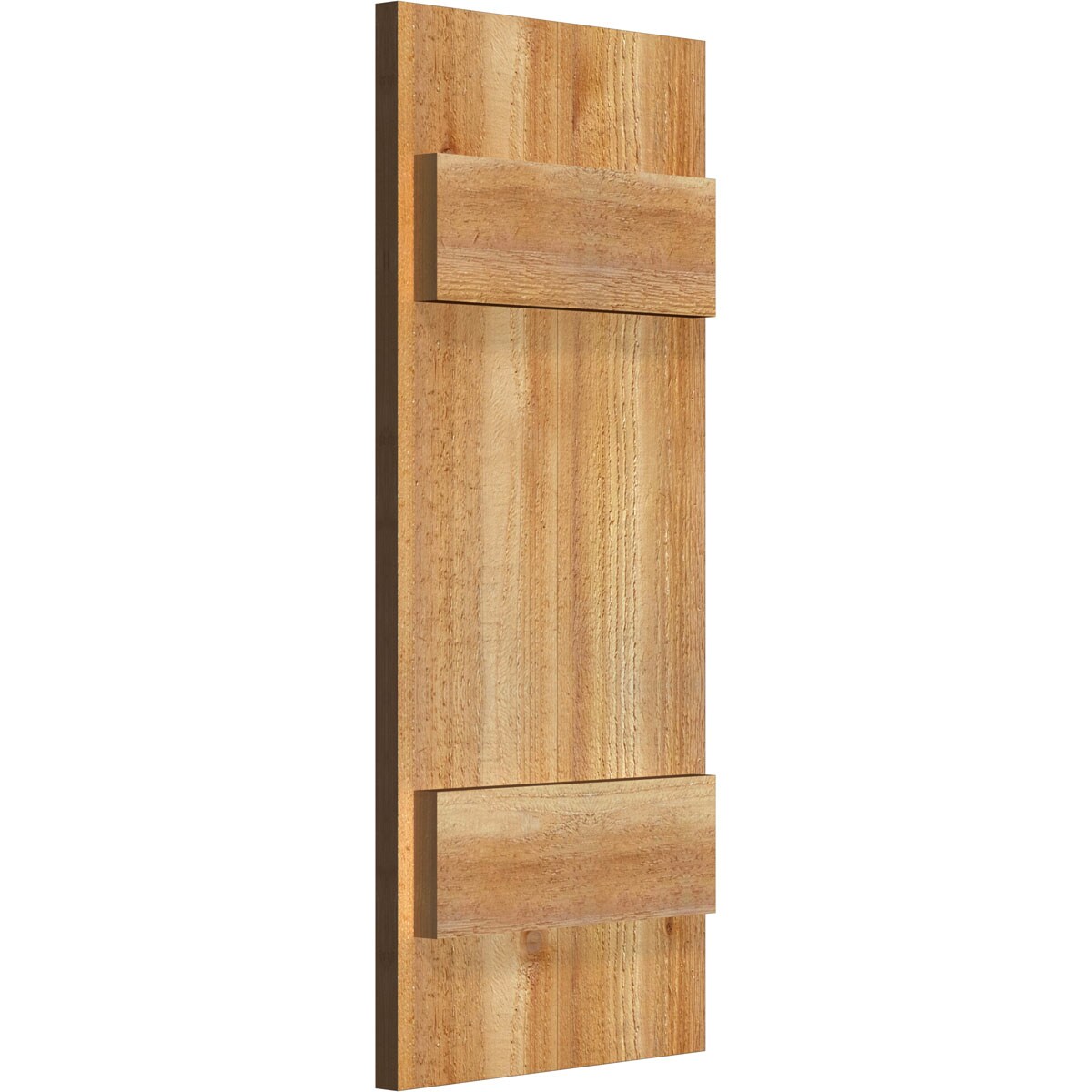 Ekena Millwork 2-Pack 10.75-in W x 25-in H Unfinished Board and Batten Wood Western Red cedar Exterior Shutters