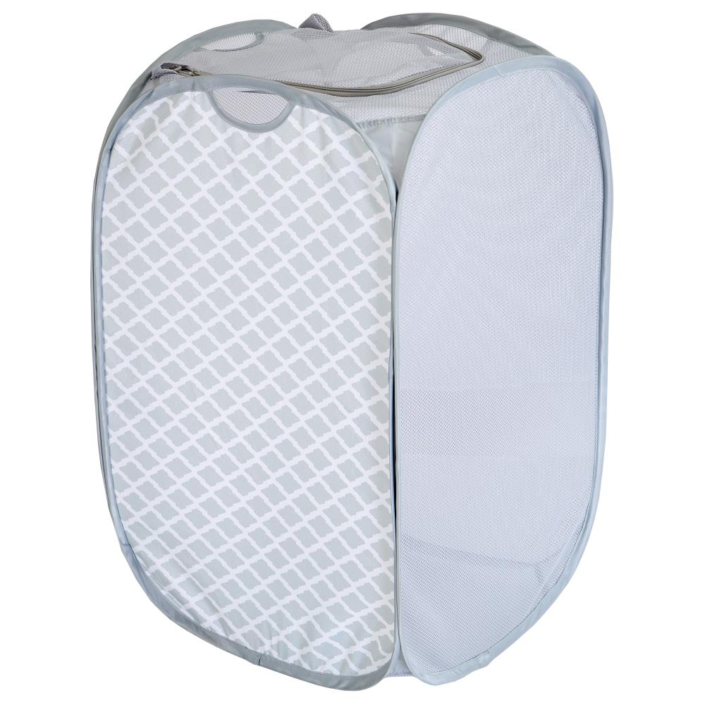 Laundry Bag Hamper Mesh Foldable Toy CDIY Washing Up  Basket Cloth Bin 