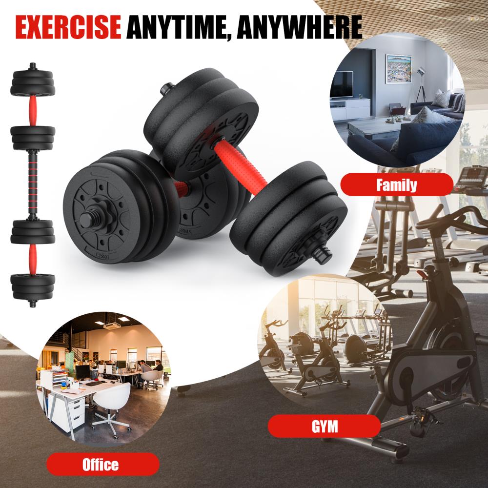 Weights Dumbbells Set for Home Gym Free Weight with Connecting Rod Used as Barbell Fitness Dumbbells 44lbs Dumbbell Set for Men Women ZYOMY Dumbbells Barbell 2-in-1 
