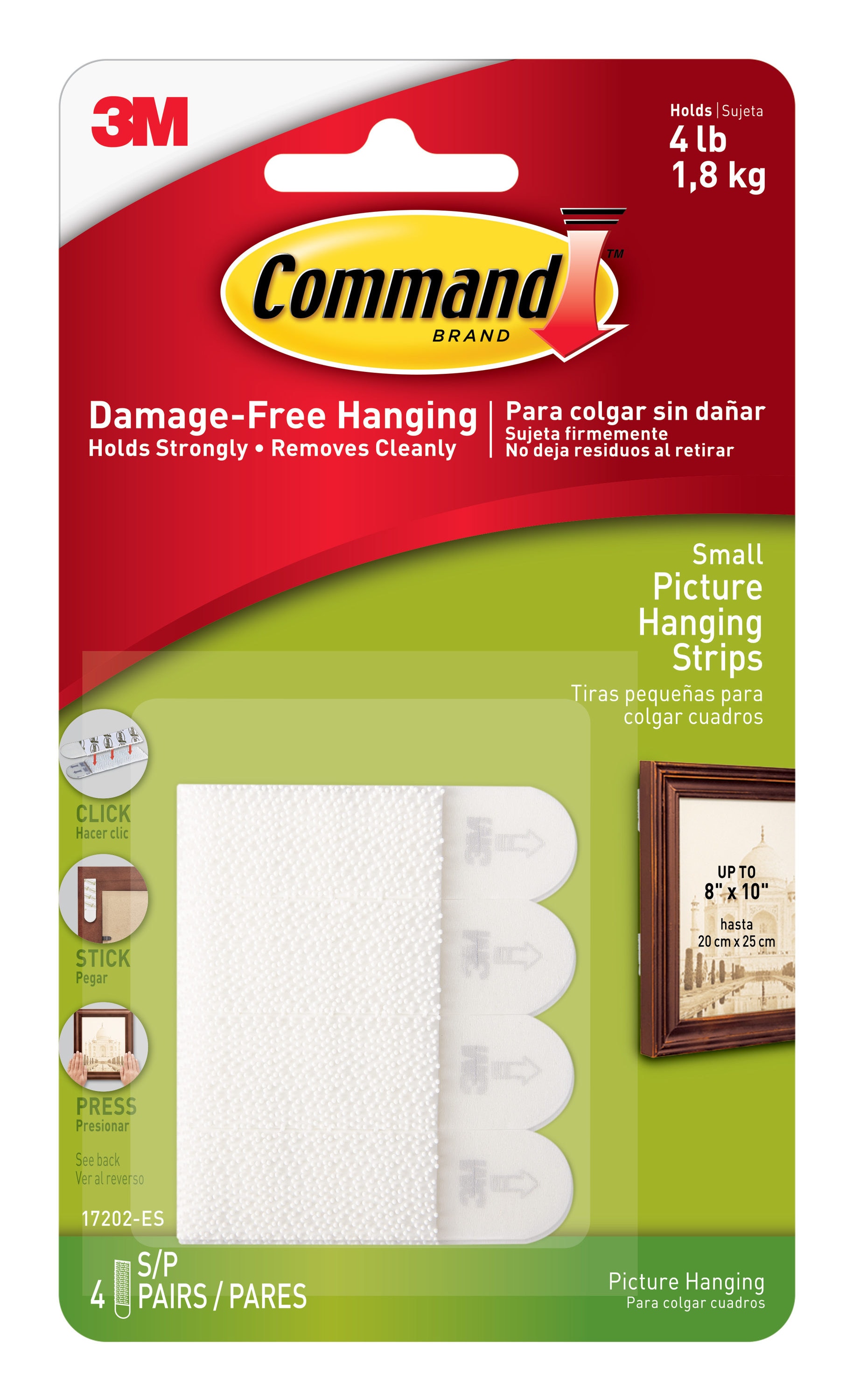 3M Command Strips SMALL Picture Hanging Adhesive Stick on Frame Damage Free 