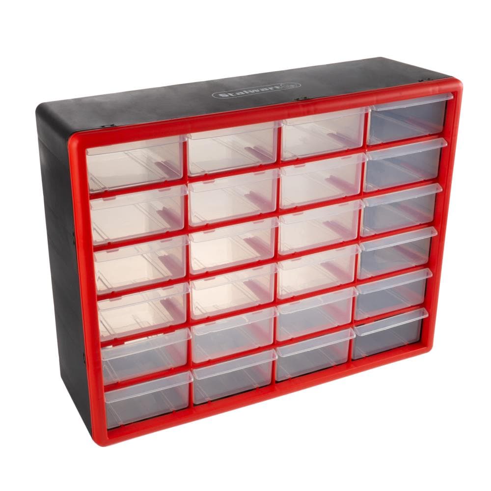 24 Compartments Clear Plastic Storage Box Jewelry-Bead Screw Organizer Container 