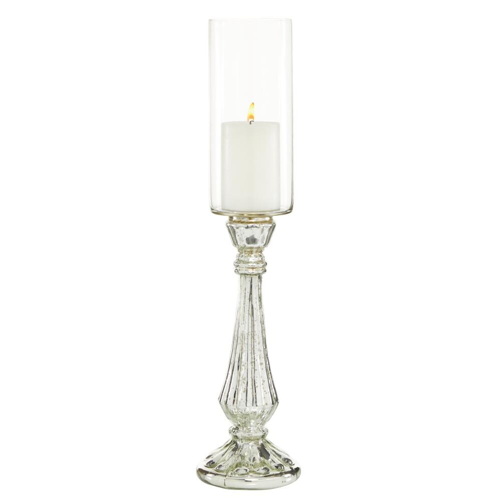 20 Manhattan Cable Pillar Candle Lanterns White Contemporary Clear Glass Panels 