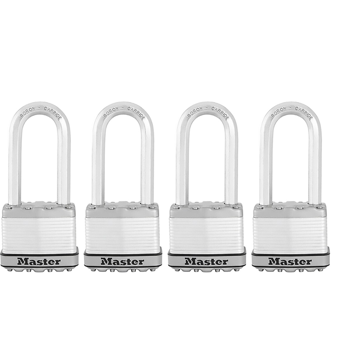 Master Lock 4-Pack 1.93-in W Steel Keyed Padlock 