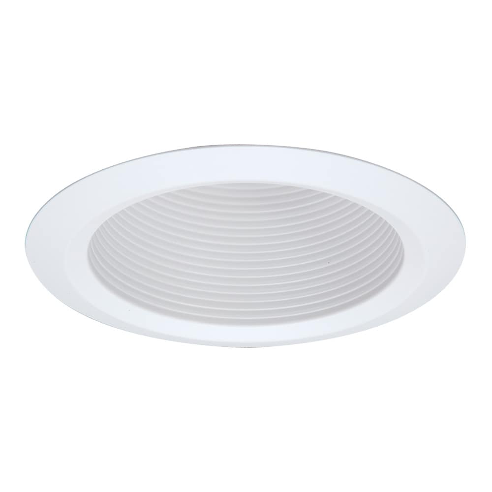 5 HALO 5110BB E26 Series Recessed Lighting Perftex Baffle with White Self Flanged Trim Ring Black 