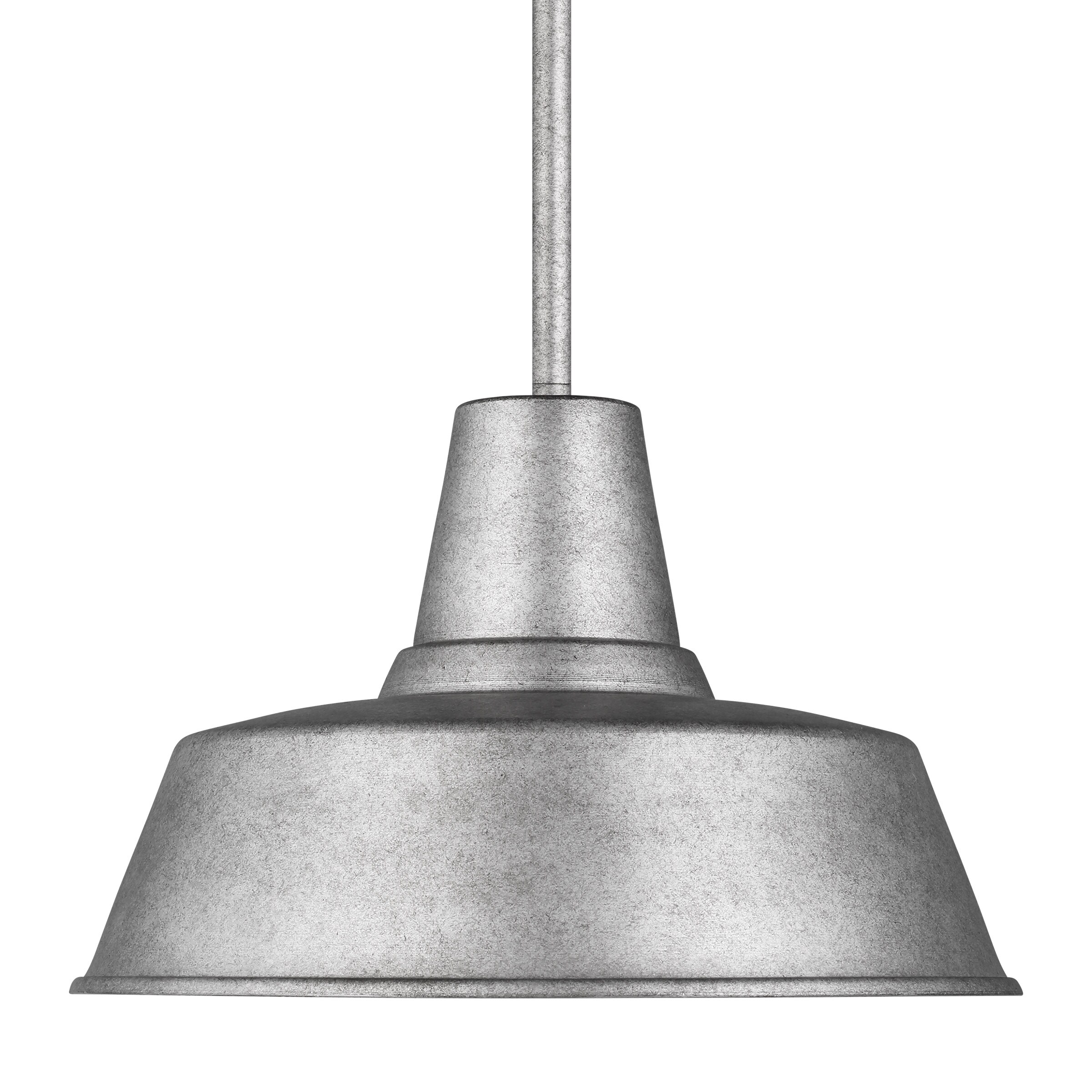 Sea Gull Lighting Barn Light Weathered Pewter Traditional Dome Outdoor Pendant Light