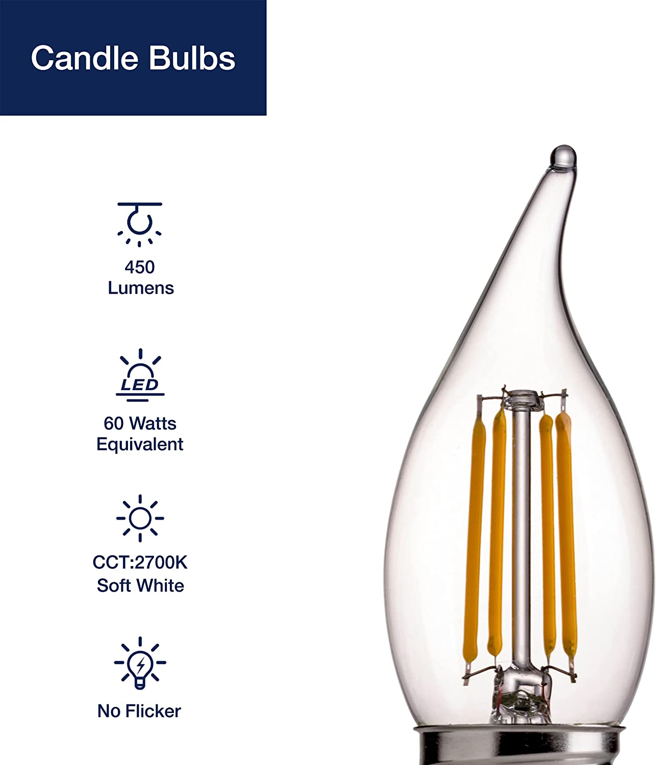 Feit LED Globe Light Bulb Gold Top 4.5-Watts G25 