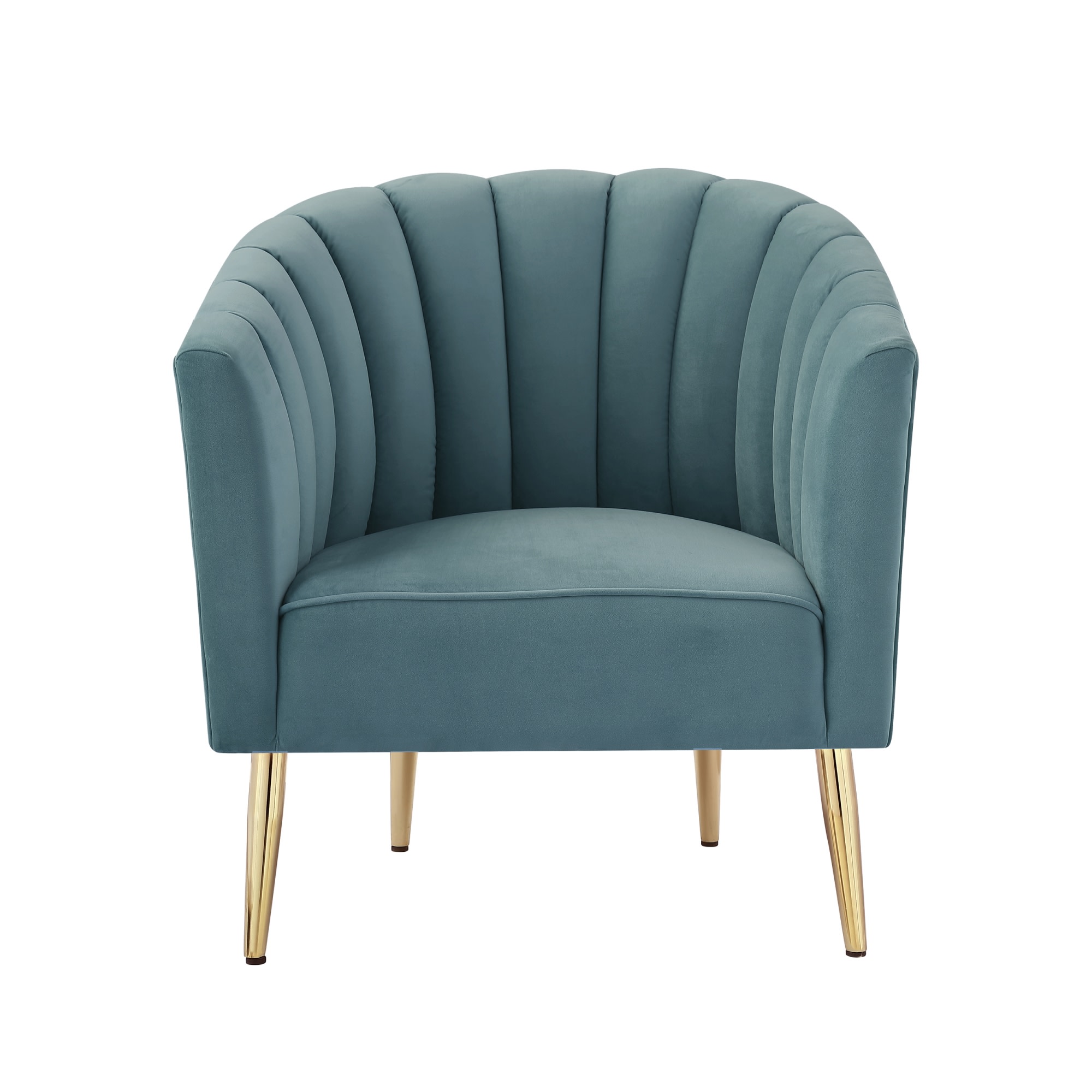 teal and gold accent chair