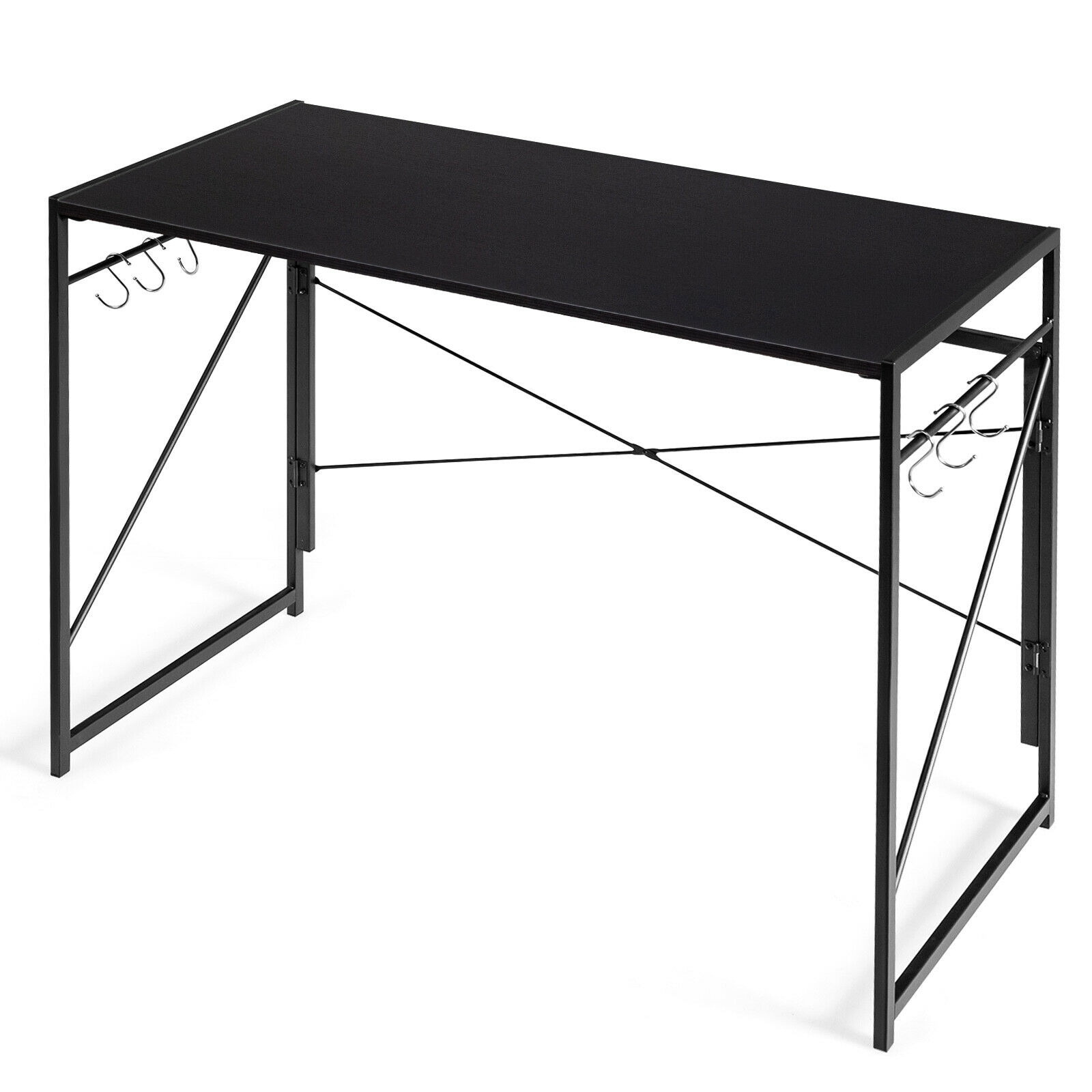 black glass study table