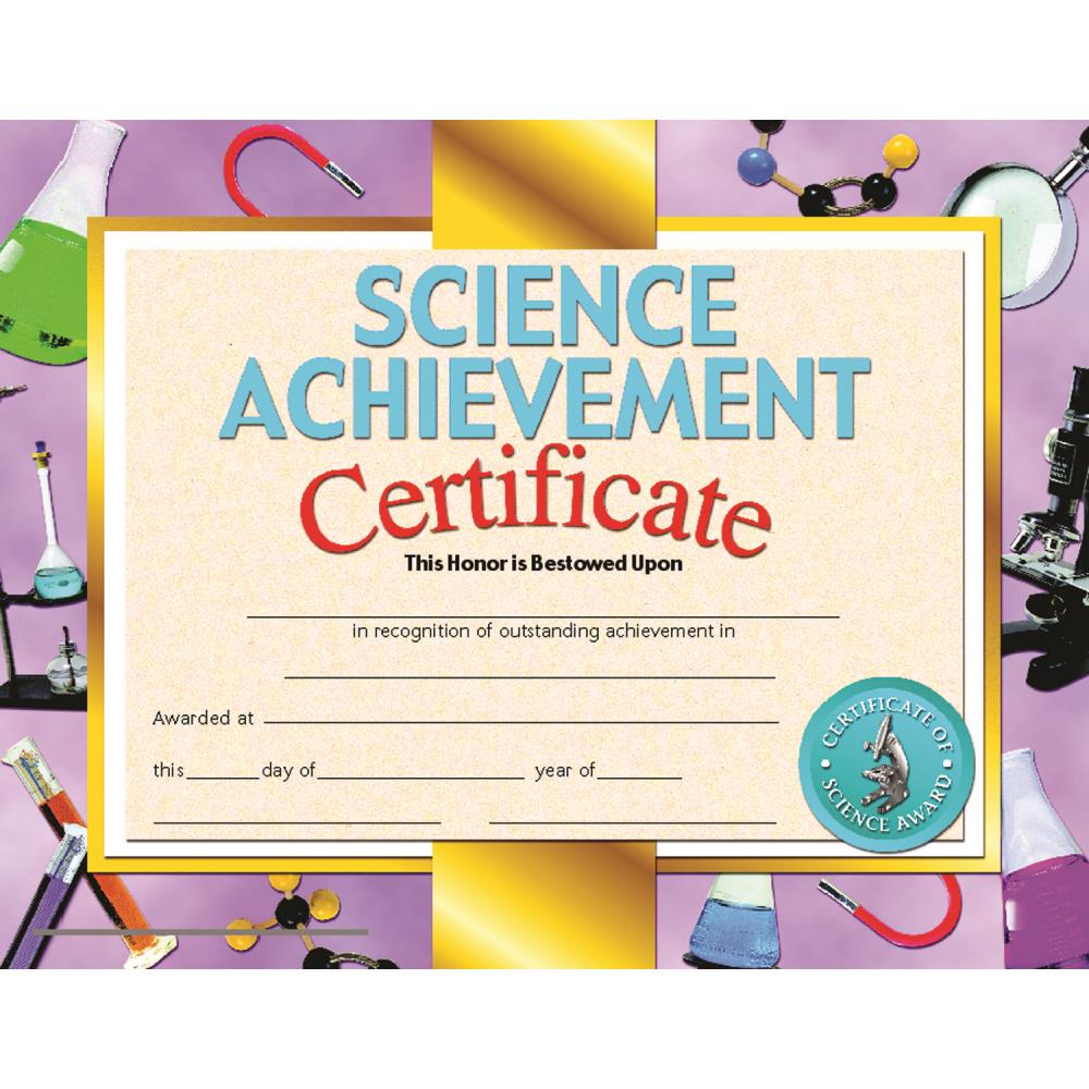 Hayes Science Achievement Certificate 30/pkg 