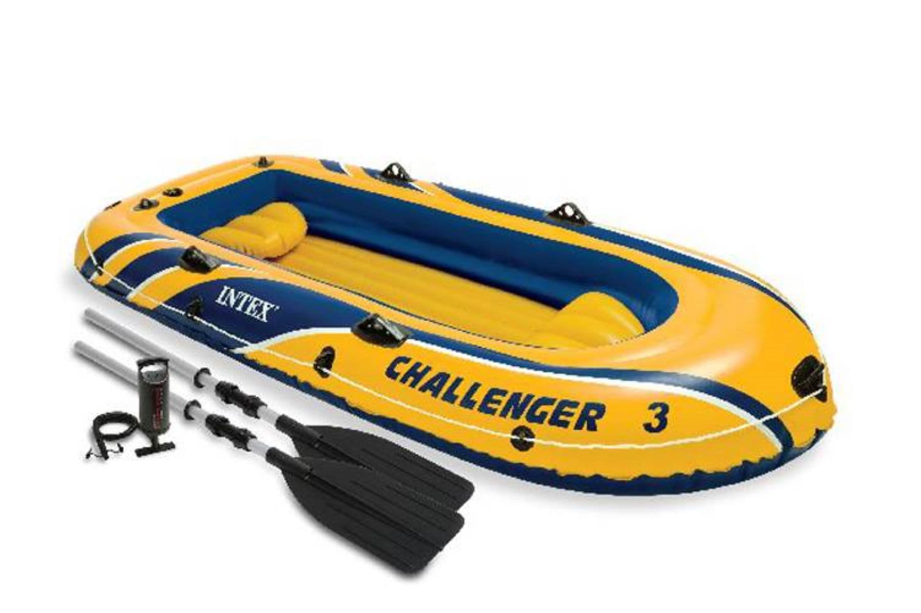 kayaking Inflatable 4 Person Floating Boat Raft Set with Oars Air Pump Cruising 