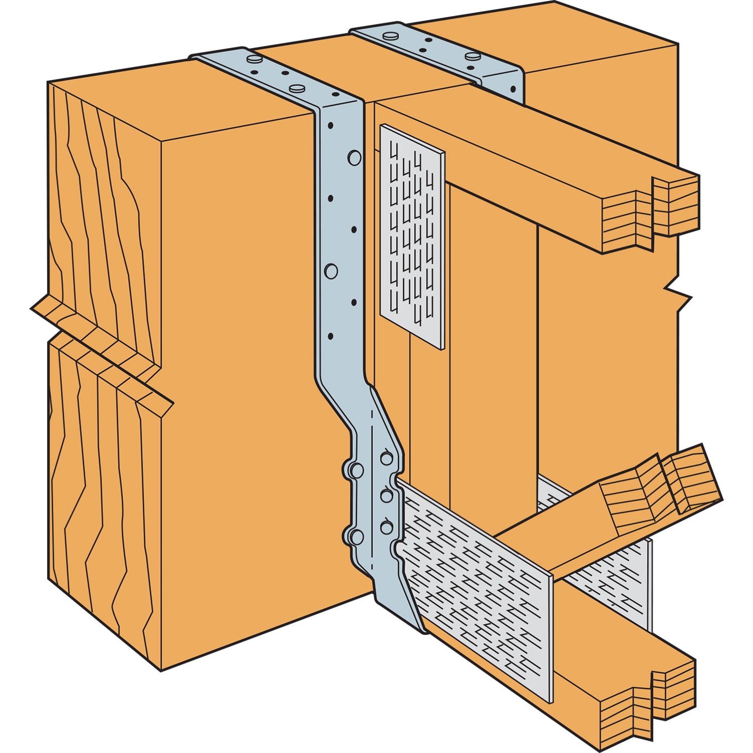 Simpson Strong Tie Single 4 In X 26 In 14 Gauge G90 Galvanized Face