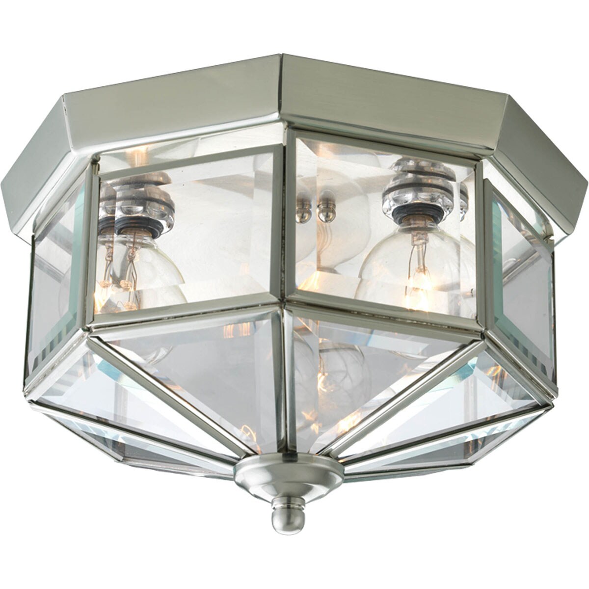 beveled glass flush mount