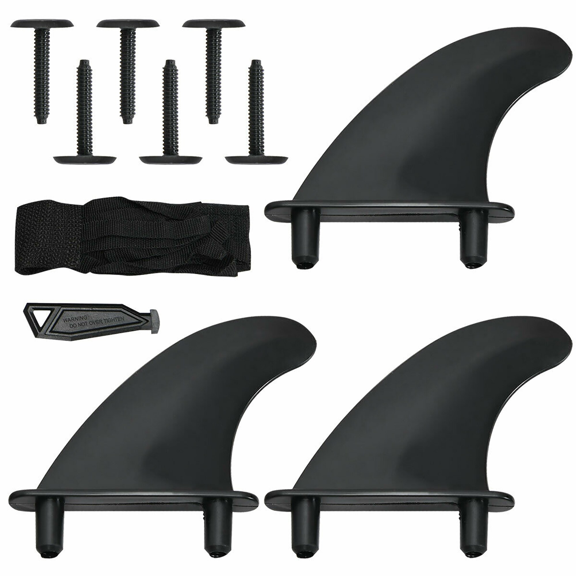 Universal Softboard Fins Black Fins for Surfboard SUP Stand Up Paddle Board 