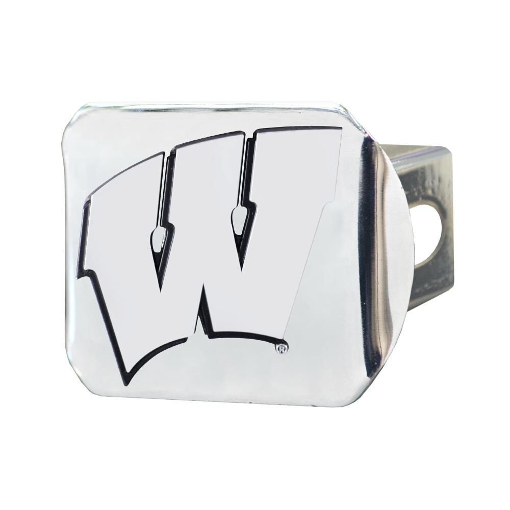 University of Wisconsin Black Metal Hitch Cover