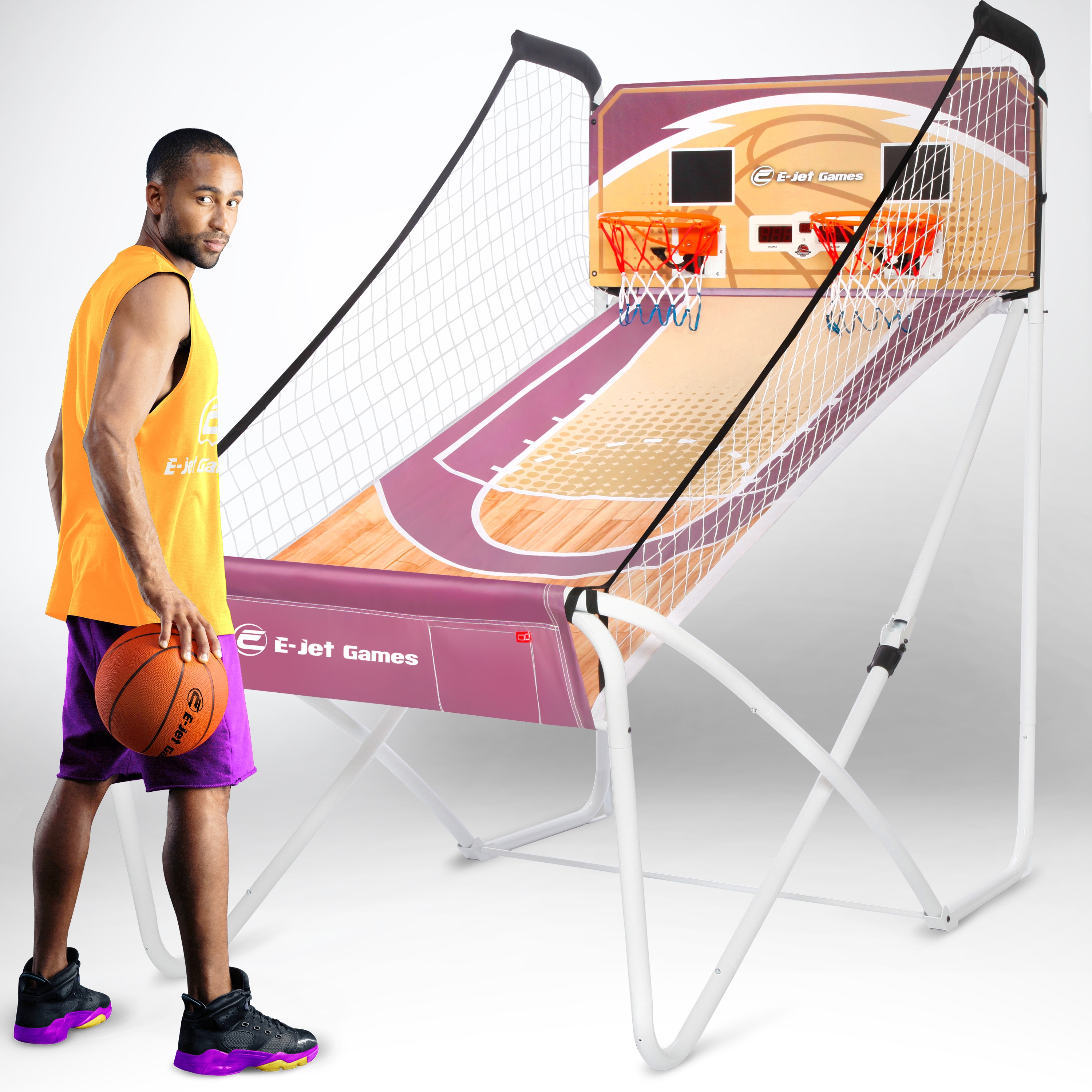 E-JET GAME Arcade Games (Online Battle and Challenge, Shoot Electronic Arcade Basketball Games, Dual Shot- Purple in the Electronic Basketball Games department at Lowes.com
